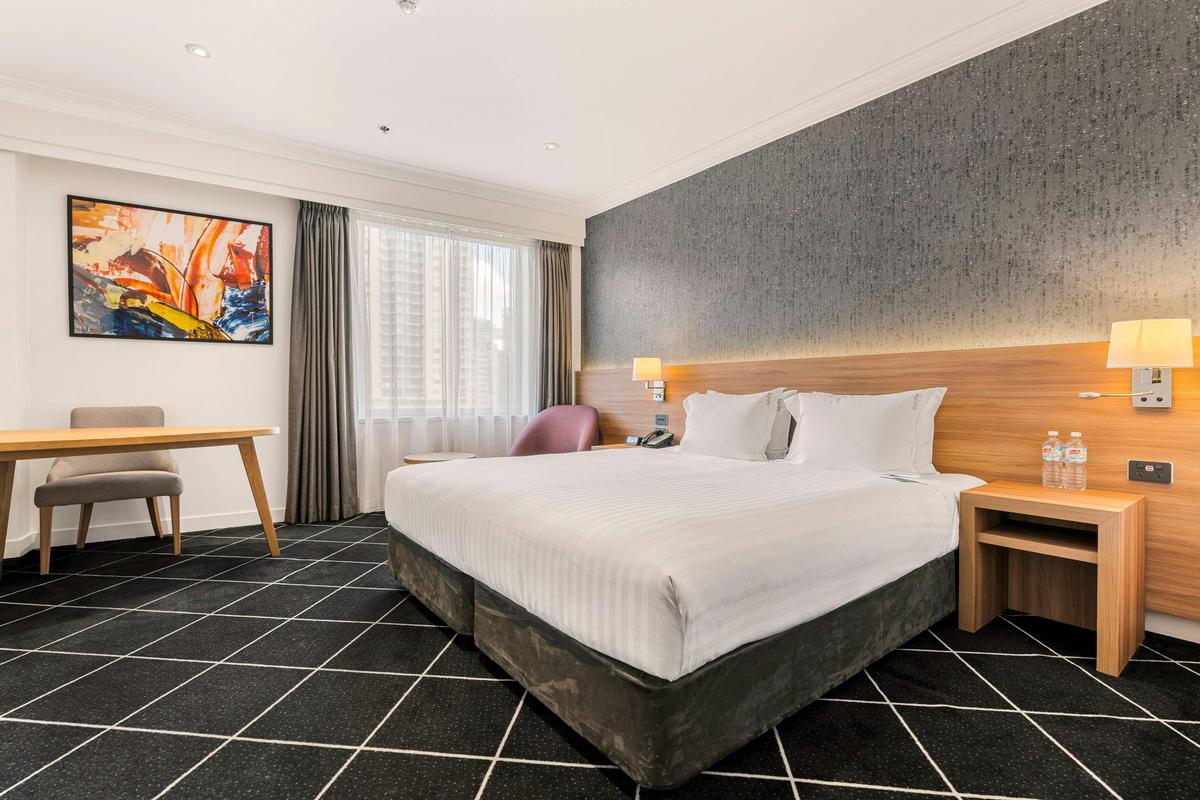 Enjoy a relaxing stay in a 1 King Bed room at a higher floor