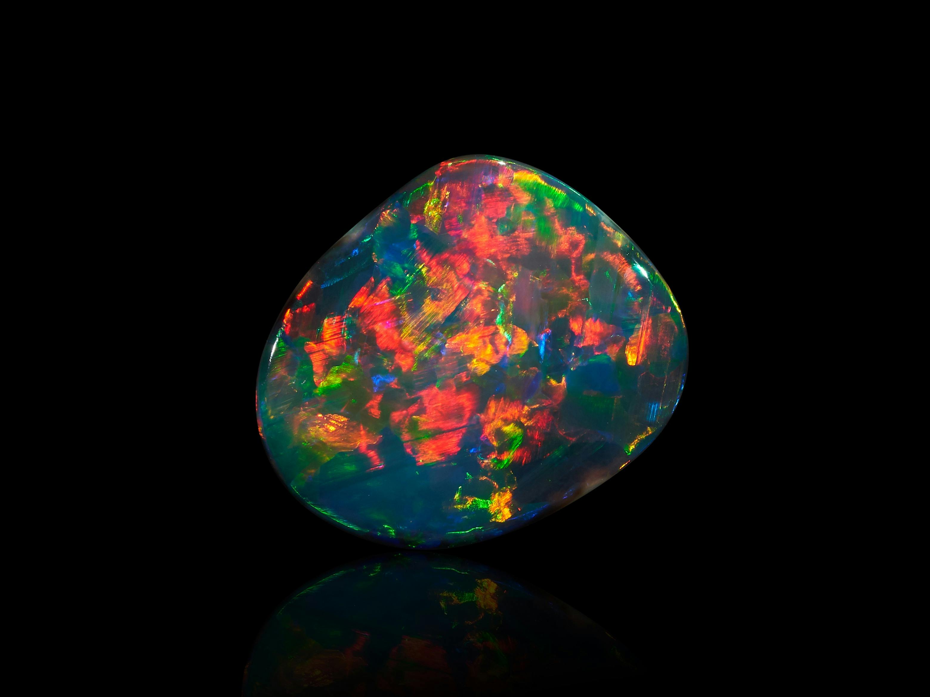 "Fire Flash" Black Opal