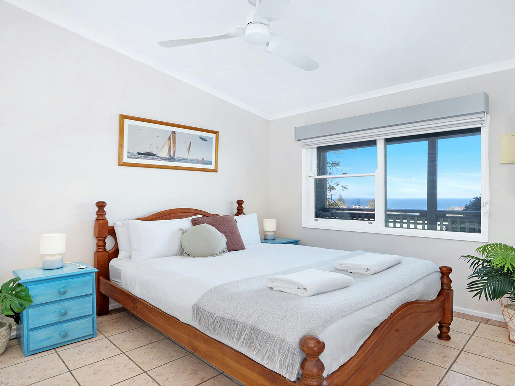 Flipside | Bedroom 1 | Queen | Ceiling Fan | Smart TV | Ocean Views