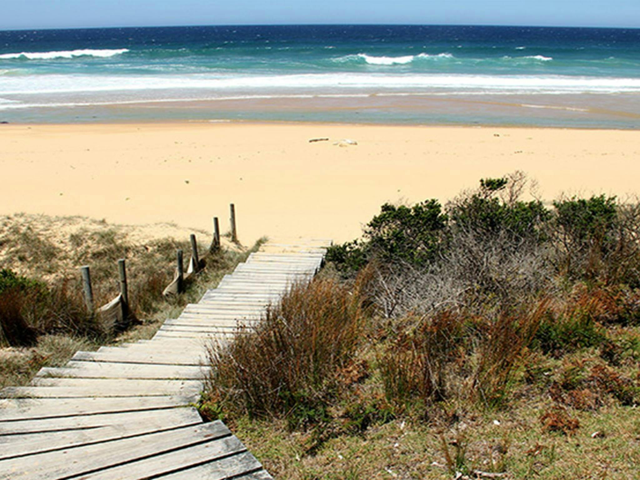 Stairs to Gillards Beach, Mimosa Rocks National Park. Photo: John Yurasek/DPIE
