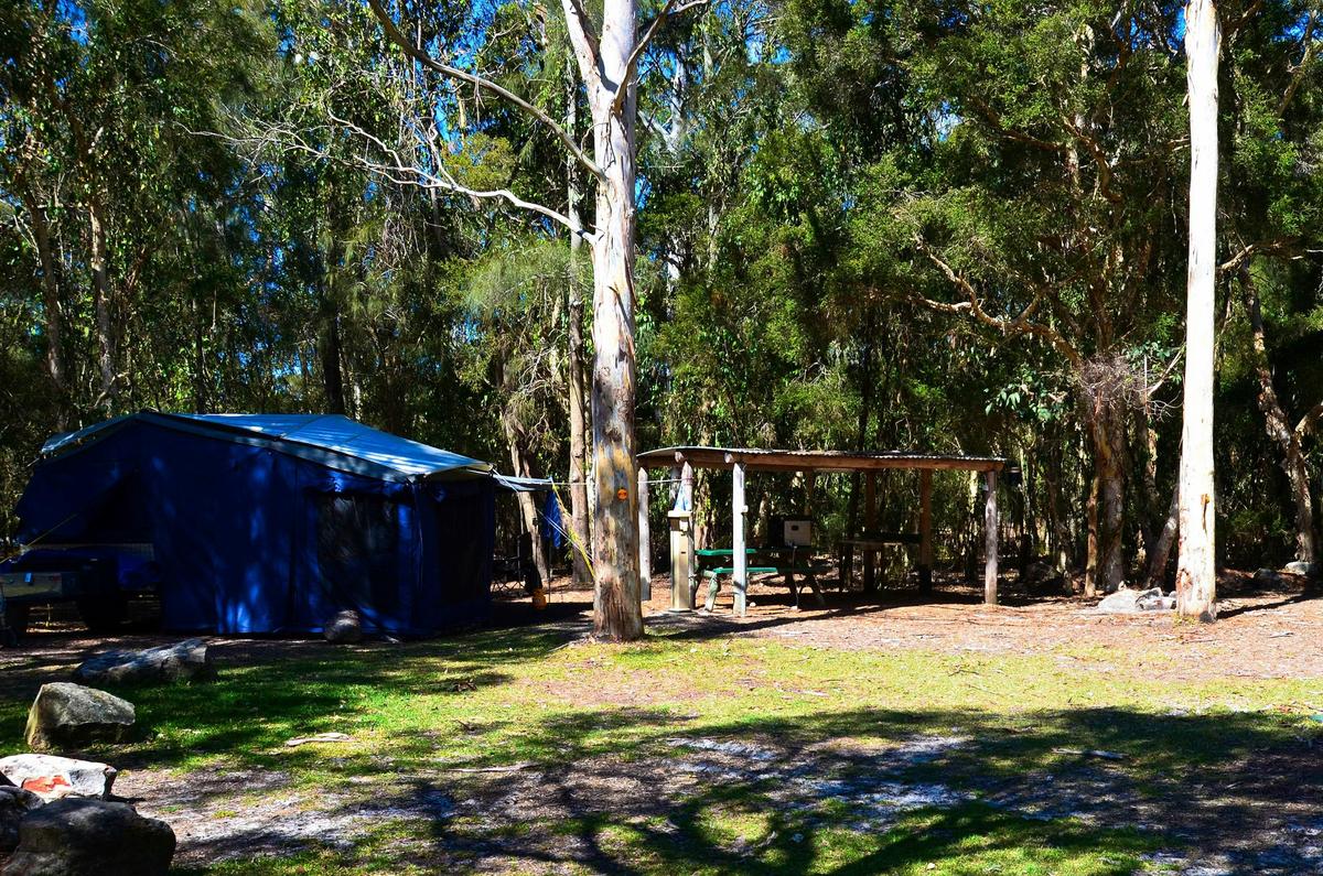 Secluded camp sites