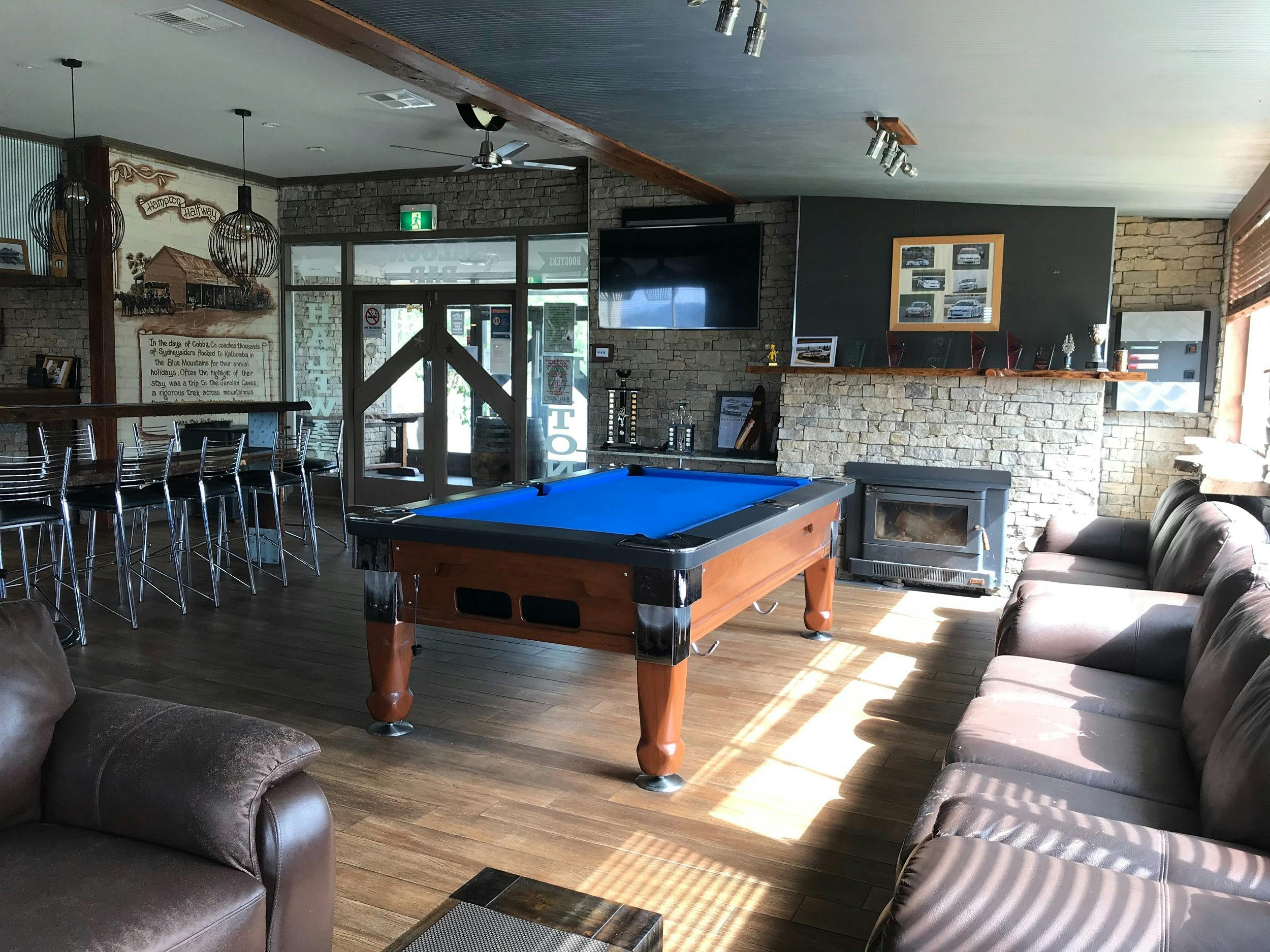 Cosy main bar and pool table area