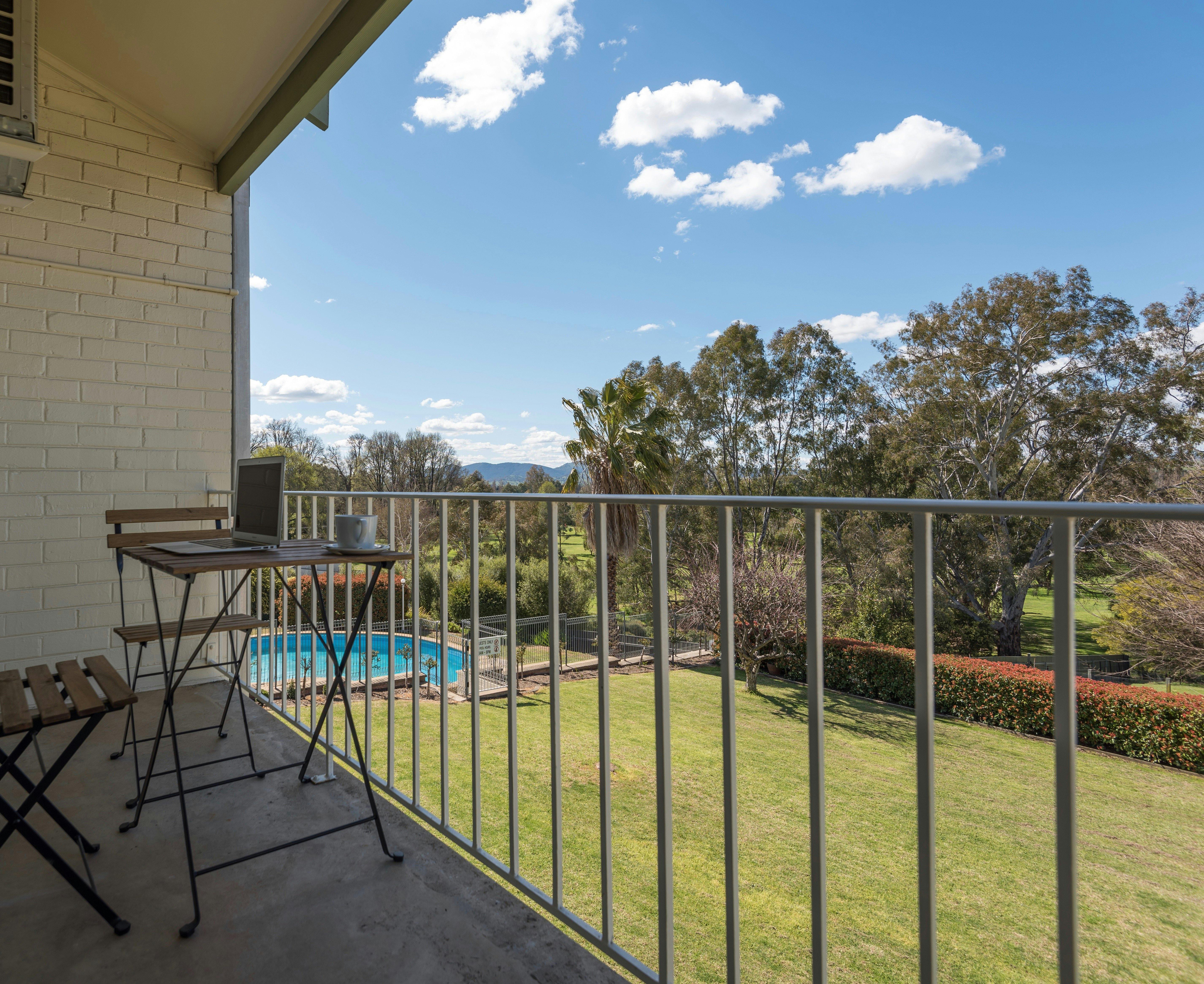 Balcony view from the first floor rooms