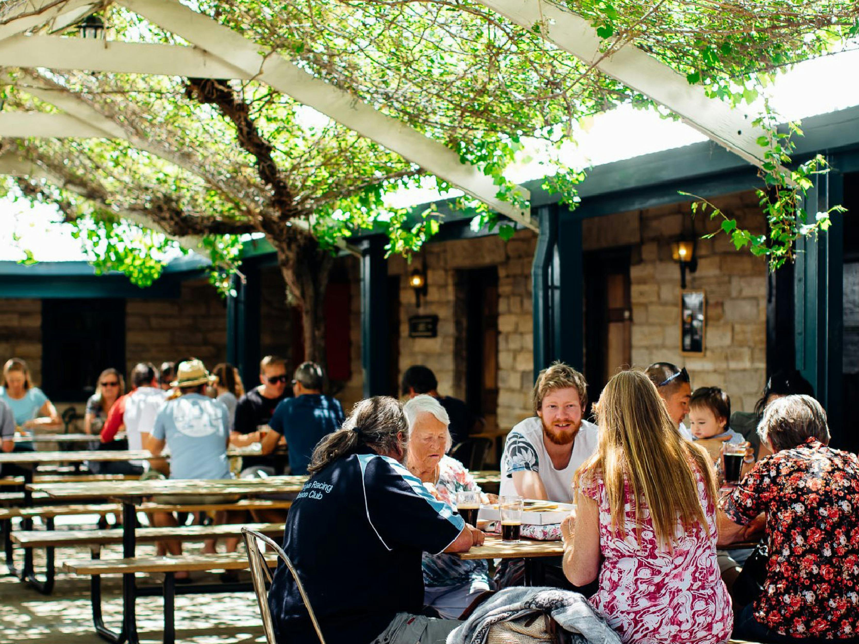 Patrons enjoying lunch at George IV Inn