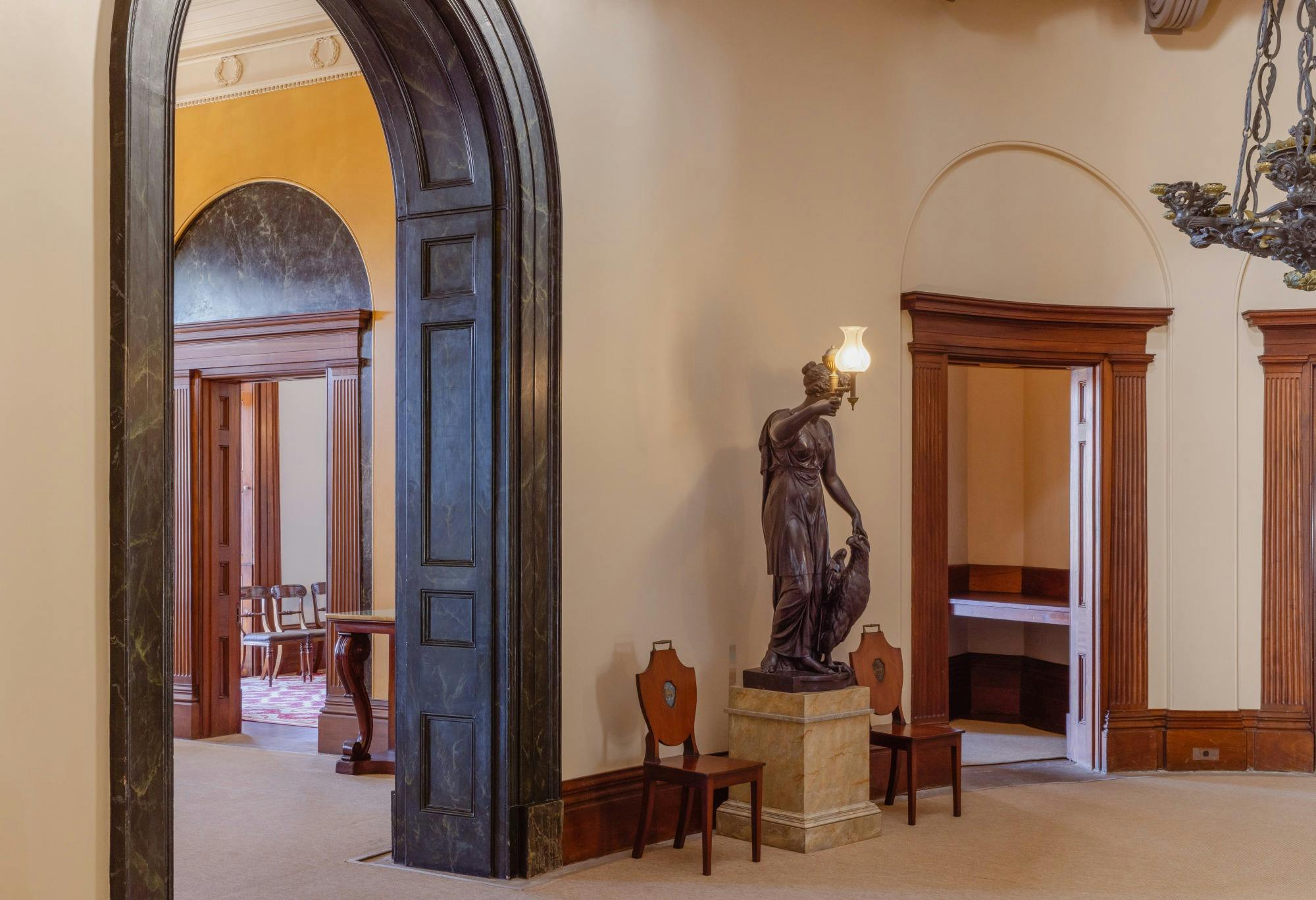 Detail of interior architecture of historic house