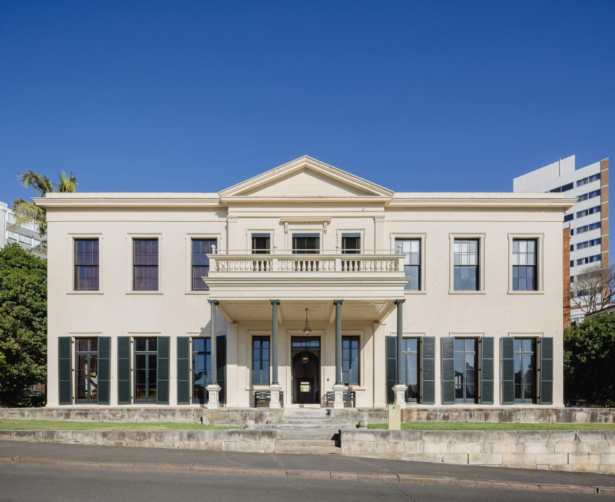 Exterior of historic manor house