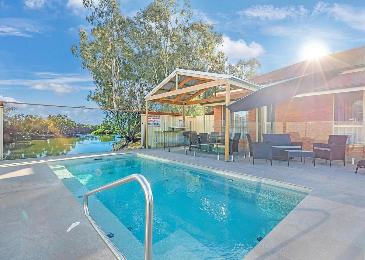 pool and BBQ area