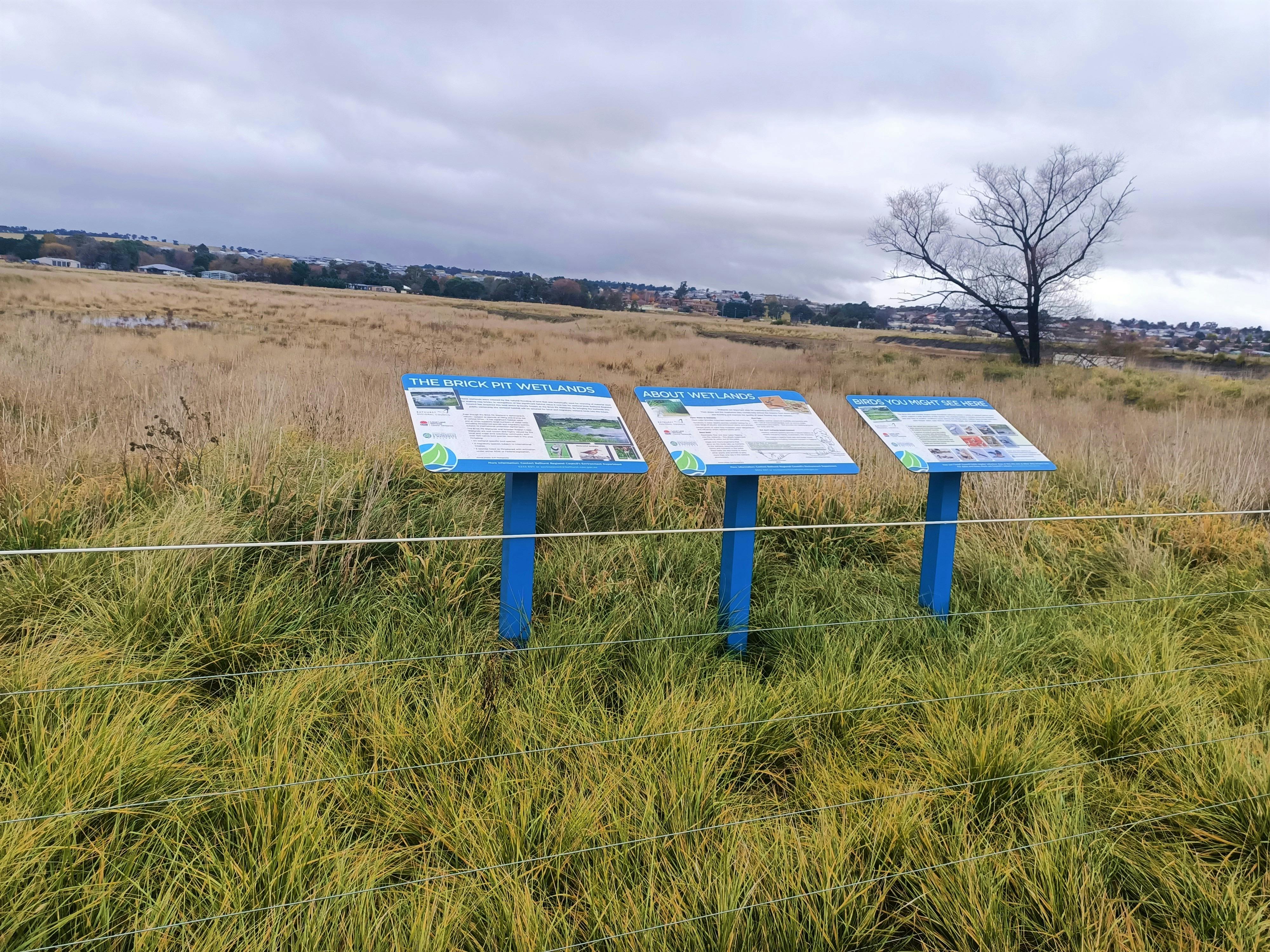 Information plaques on site for Edgells Lane