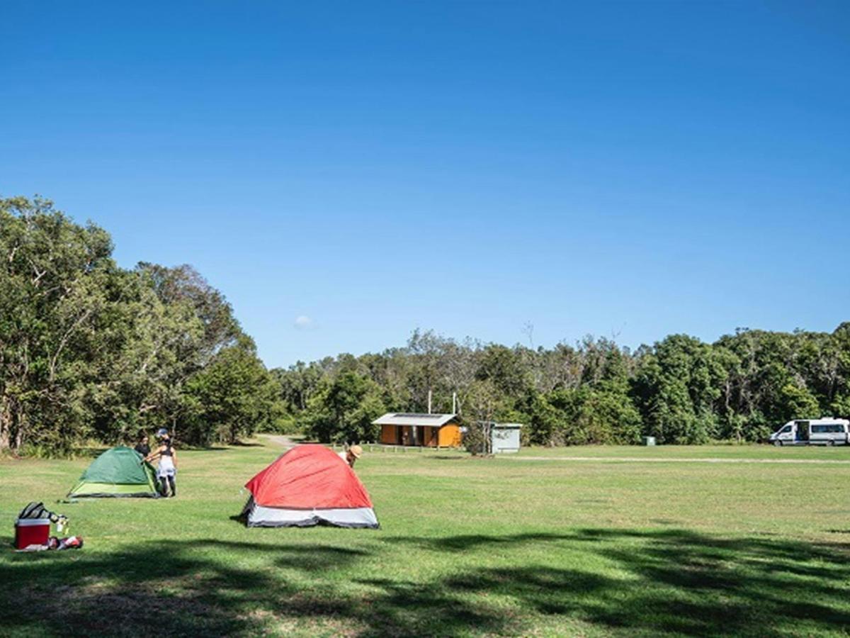 Campers and tents at Indian Head campground, Crowdy Bay National Park. Photo: Rob Mulally/DPIE
