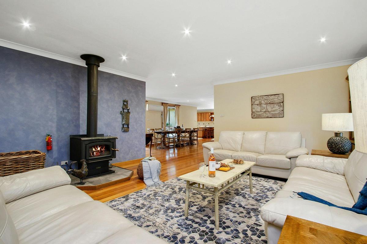 Living room with fire