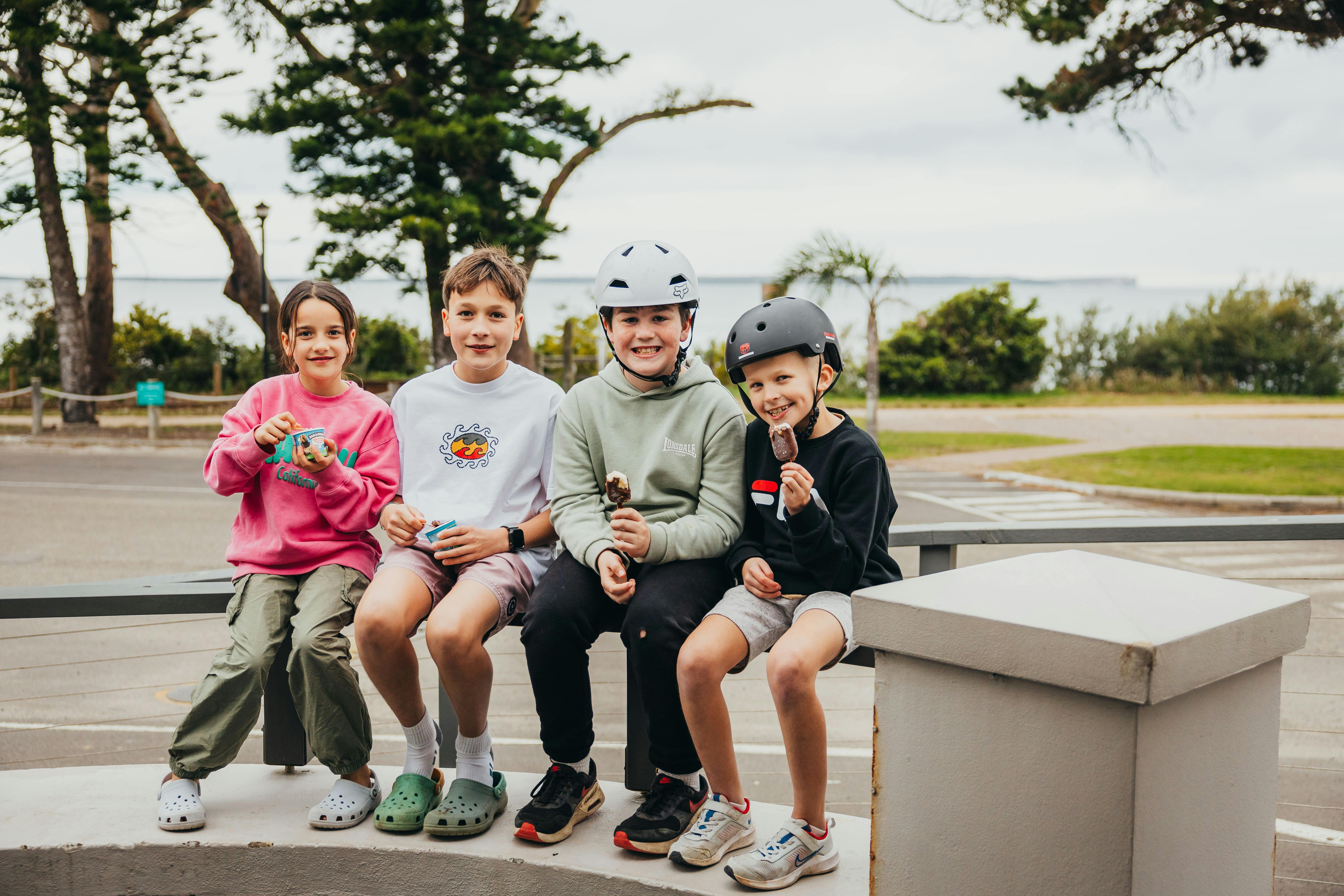 Holiday Haven Huskisson Beach Kids with Ice-creams