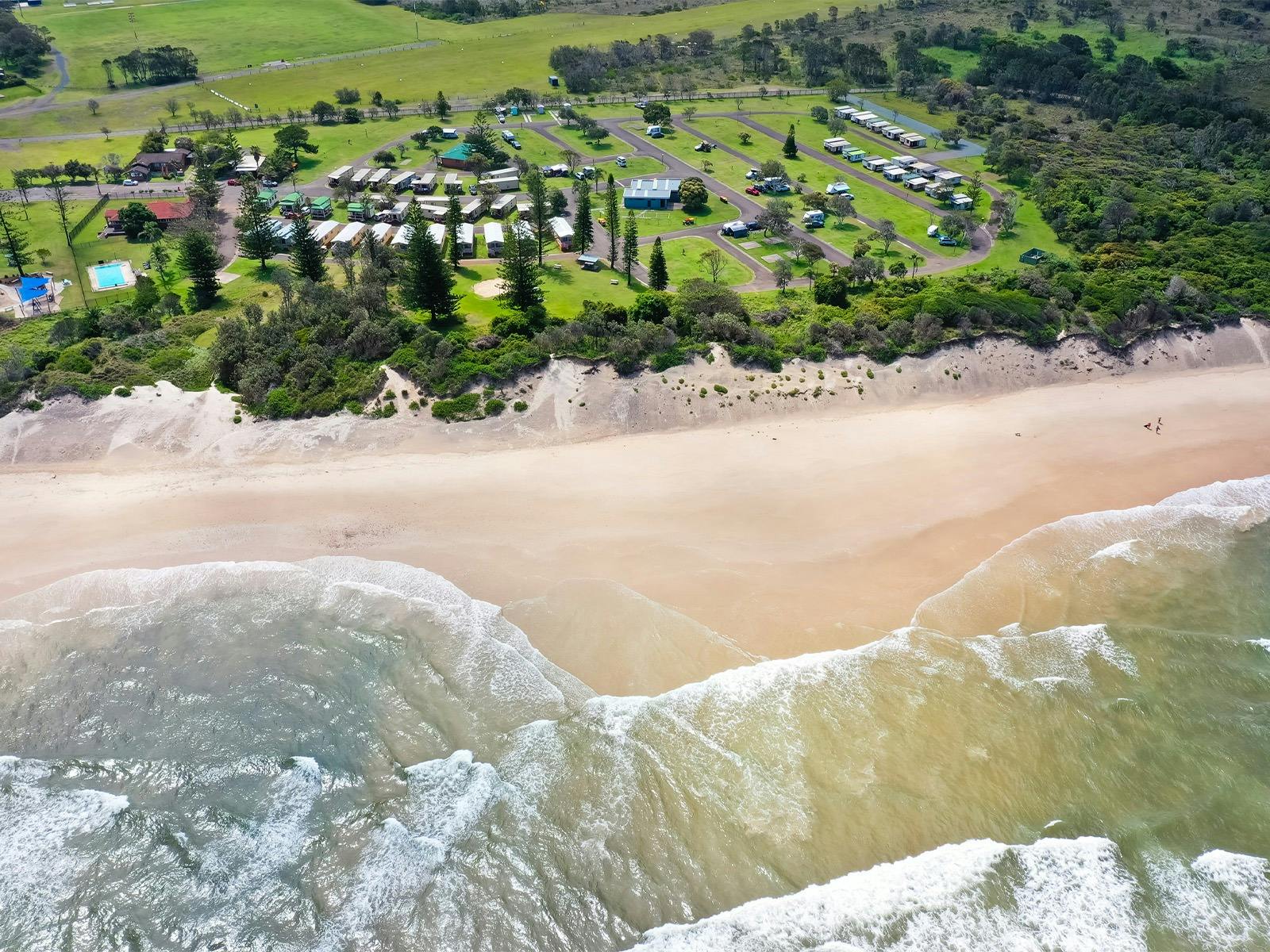 Aerial  shot of Old Bar Beach