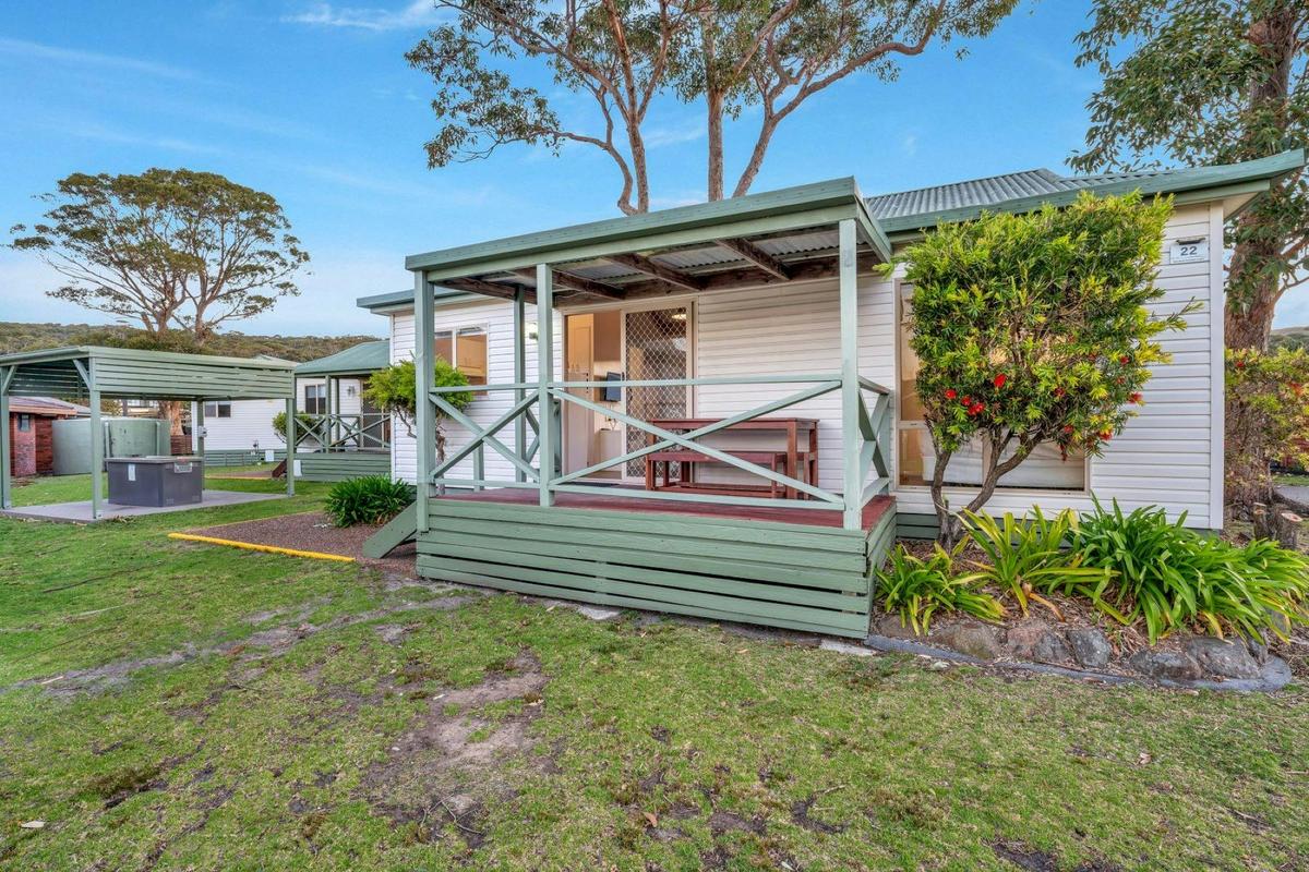 Budget Poolside Cabin Exterior