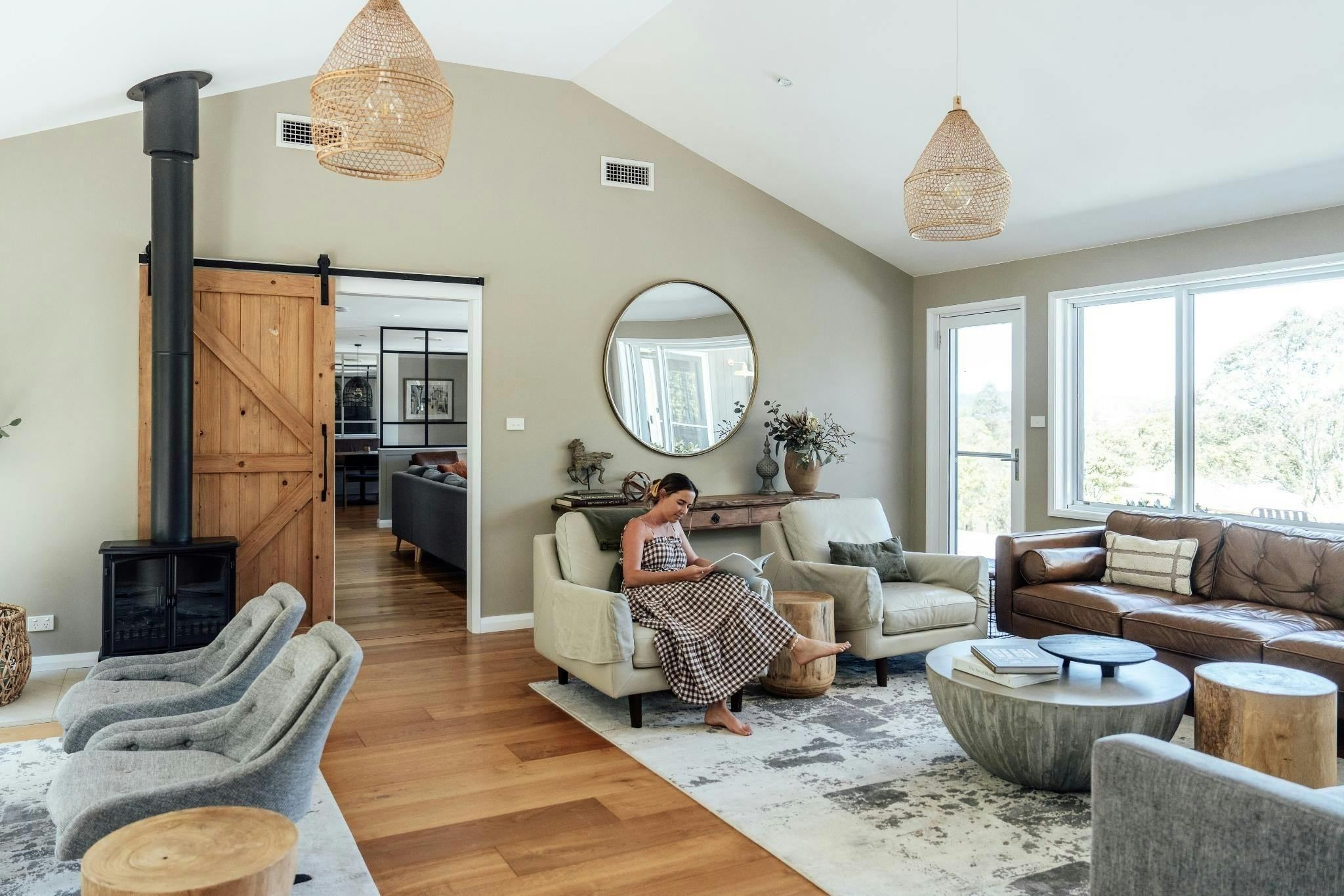 The main lounge (one of three interior living rooms)