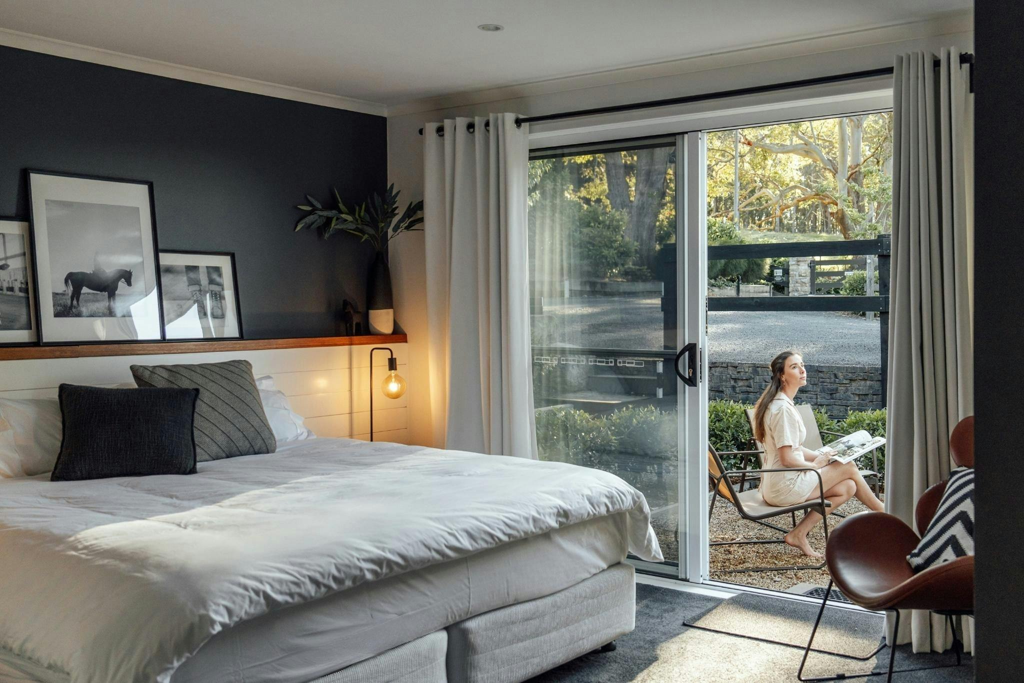 One of the six bedrooms. Split King beds into two singles.