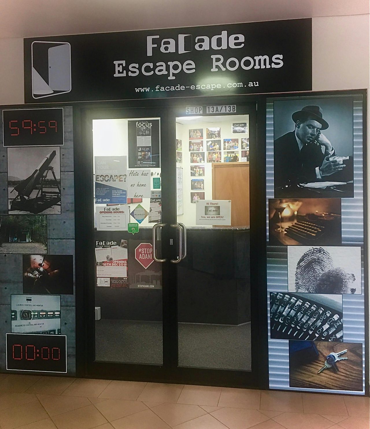 front of store