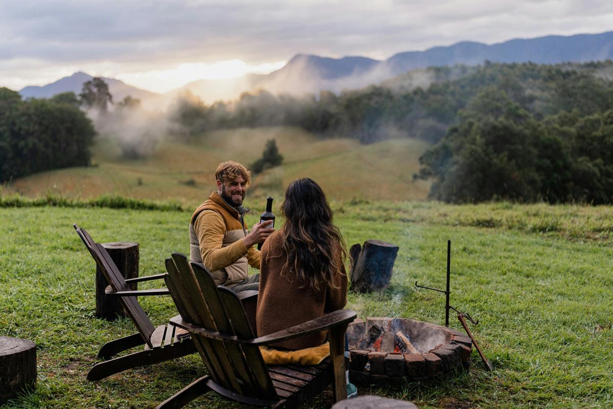 Enjoy the Sunset around the fire