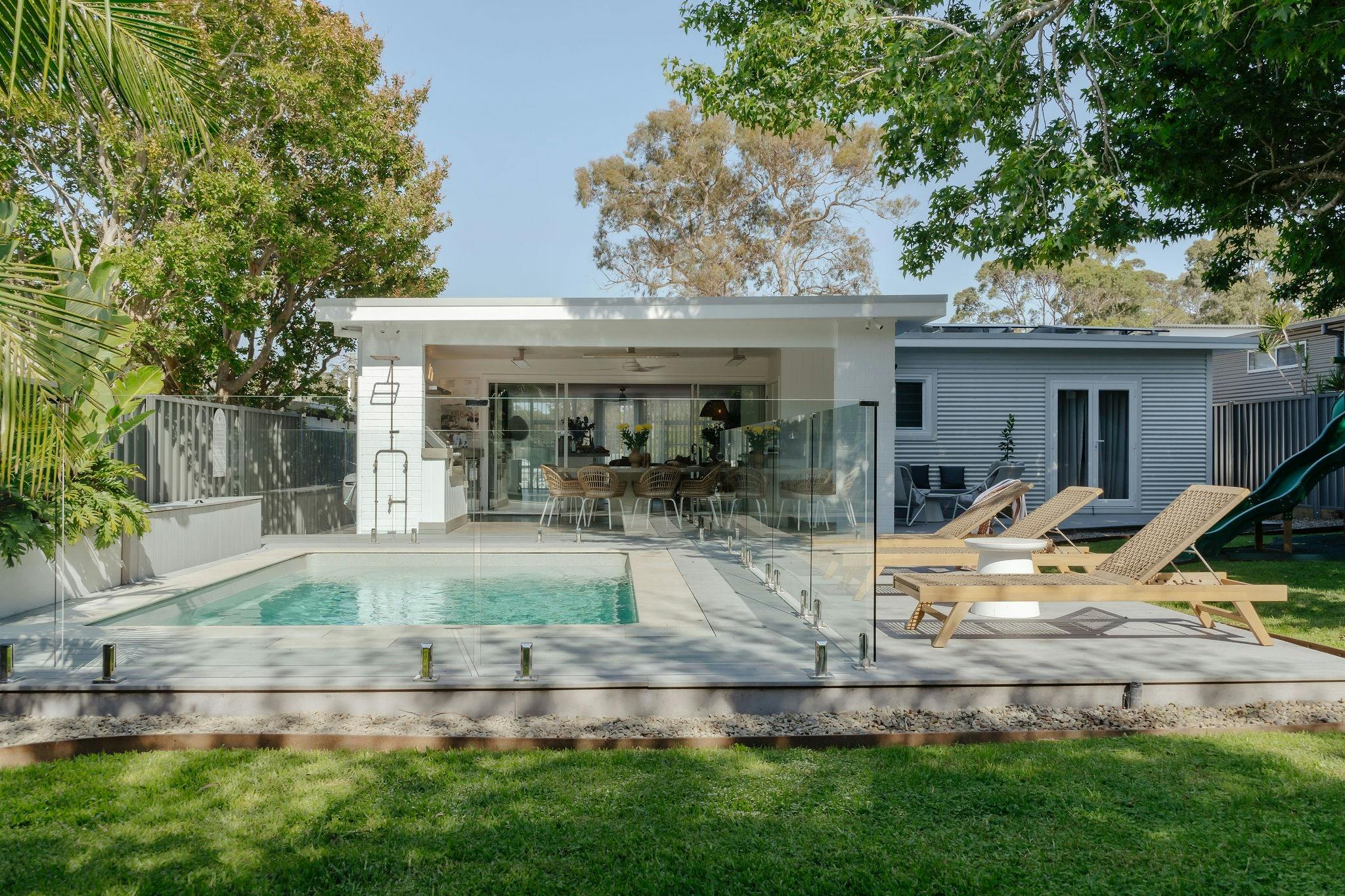 Indio Huskisson with stunning heated inground pool and shaded backyard