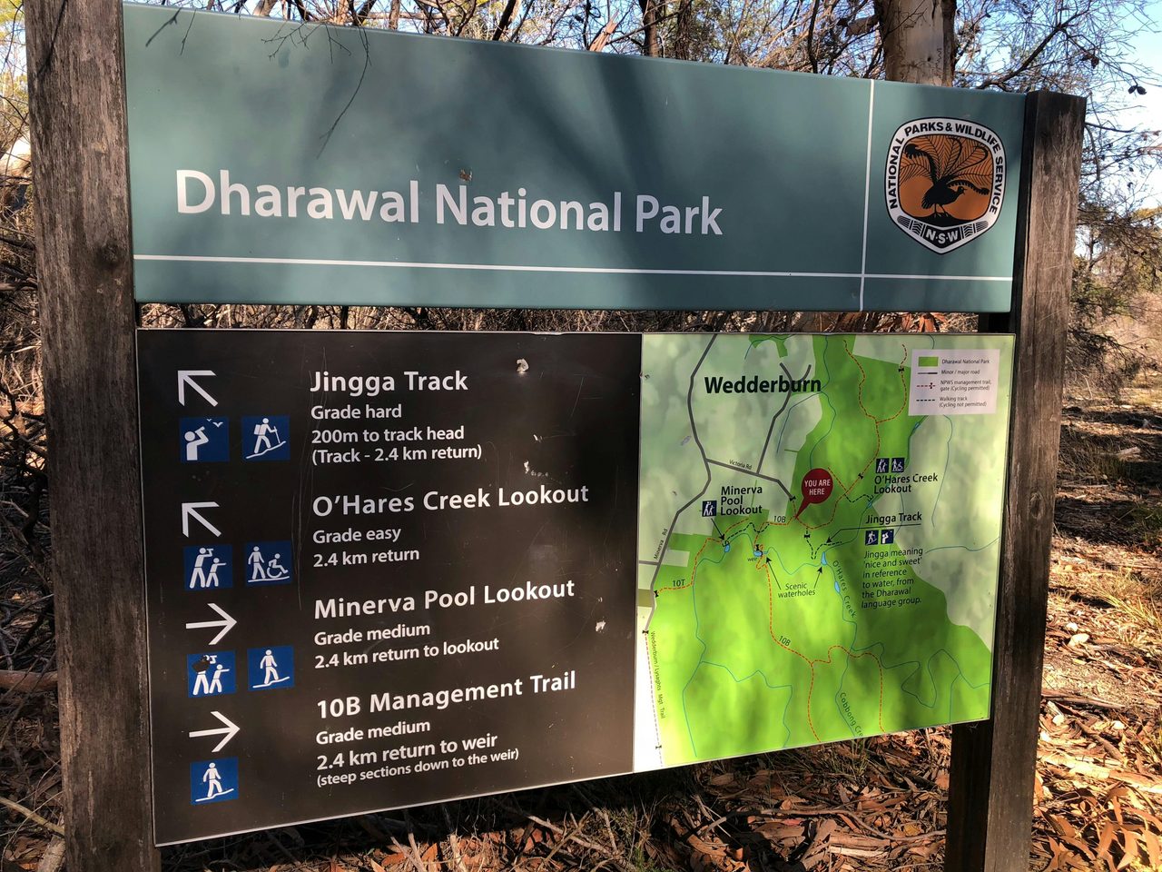 Sign in Dharawal National Park