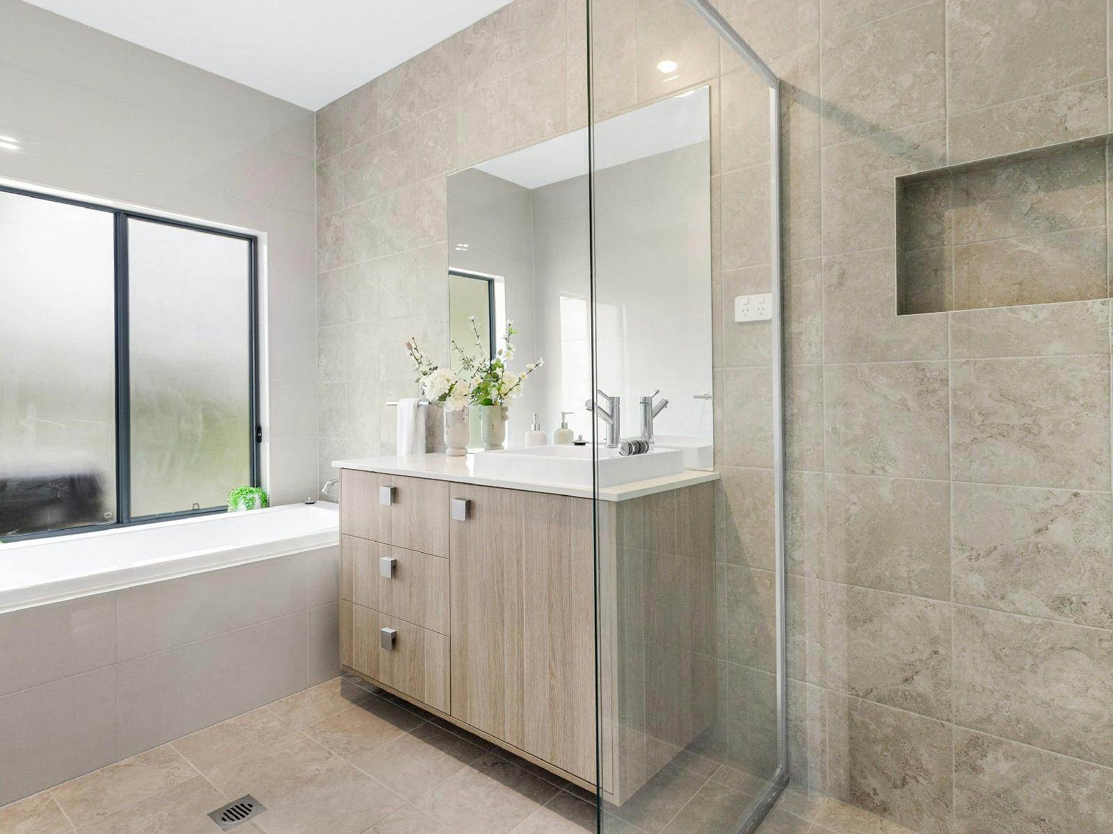 Kokoon bathroom with bath tub