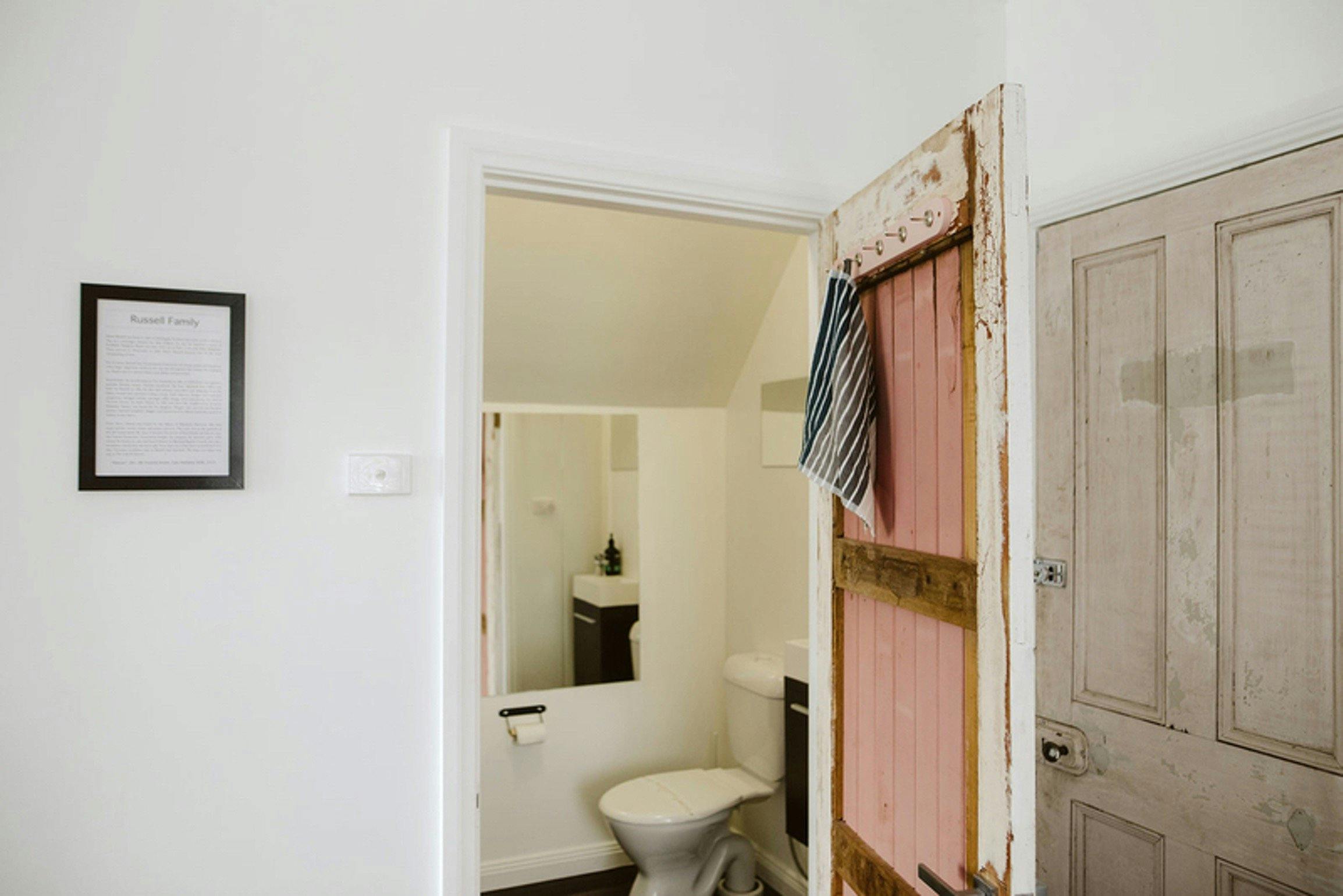 Separate, new bathroom with shower