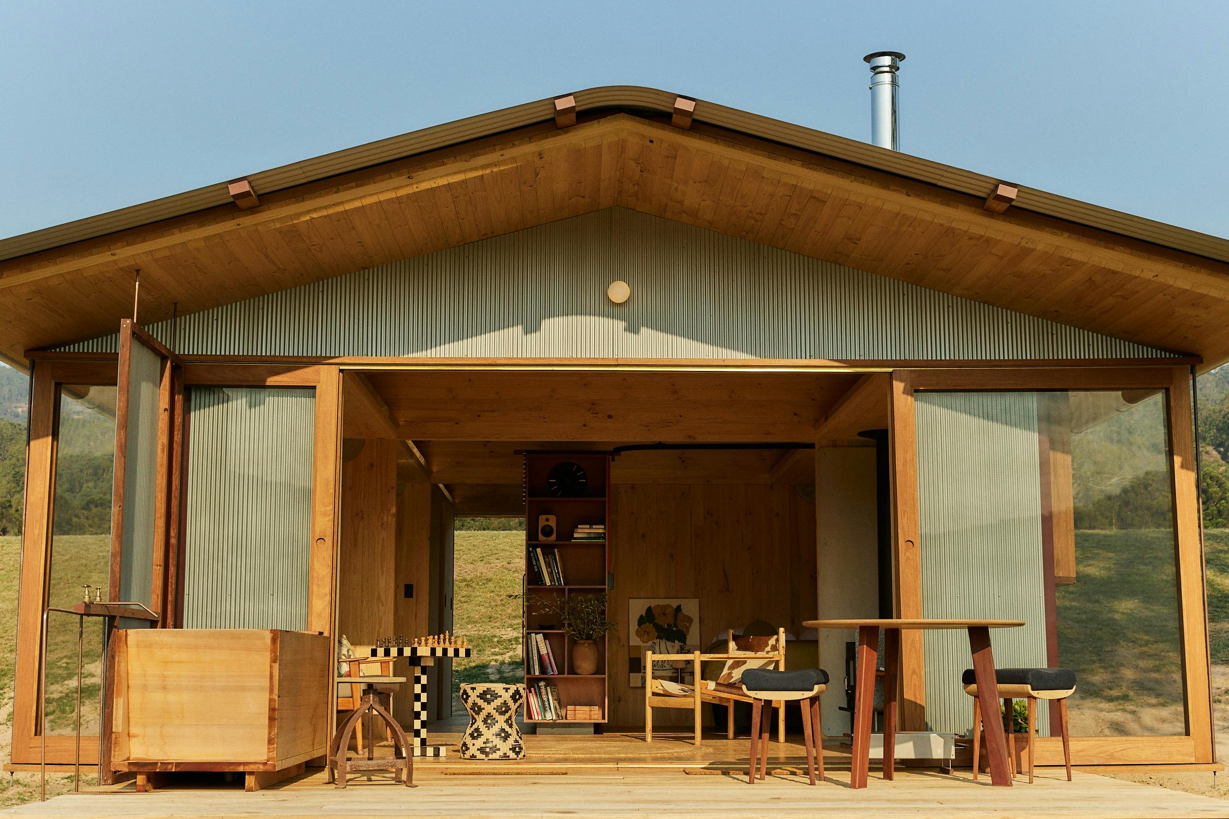 Front of award-winning eco-cabin