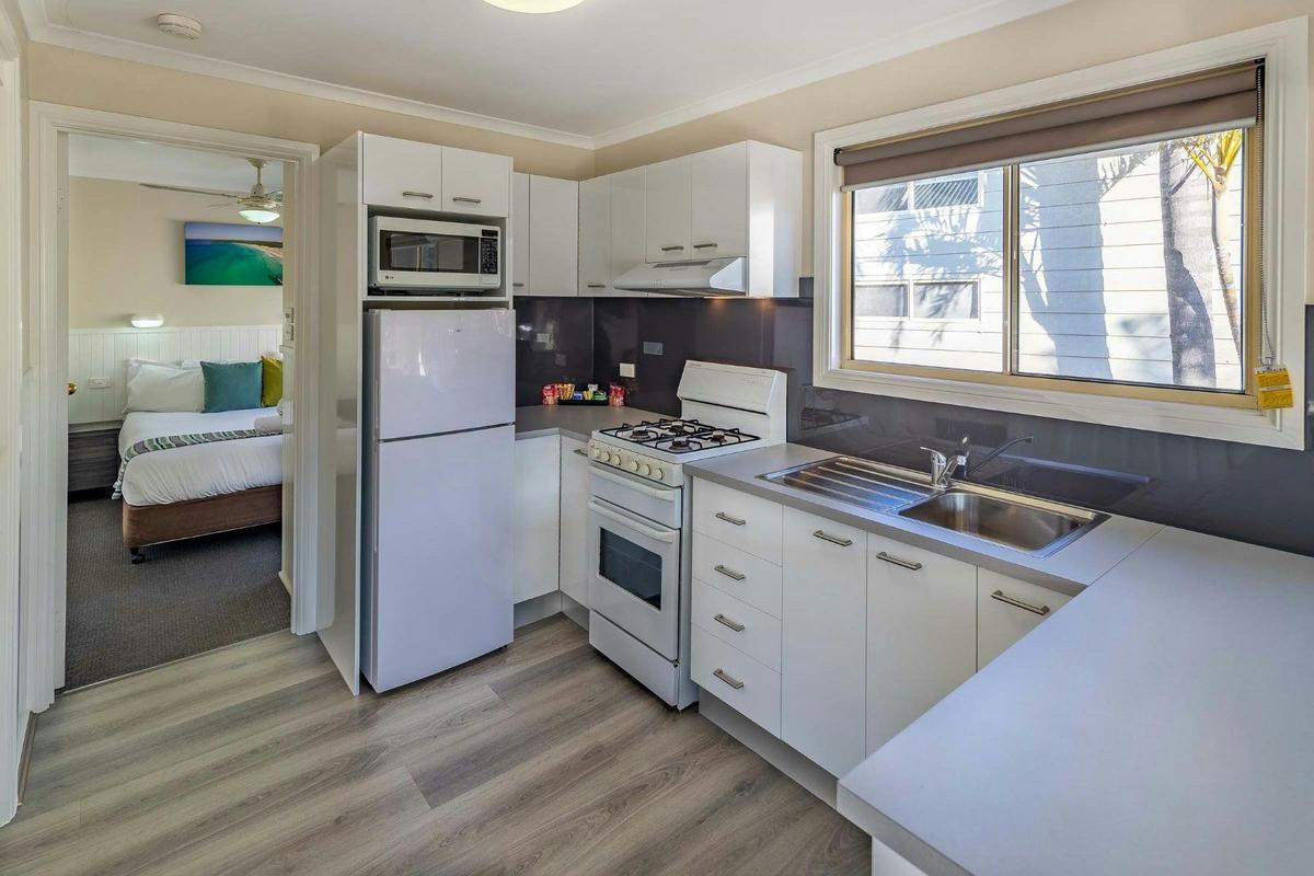 Family Spa Cabin Kitchen