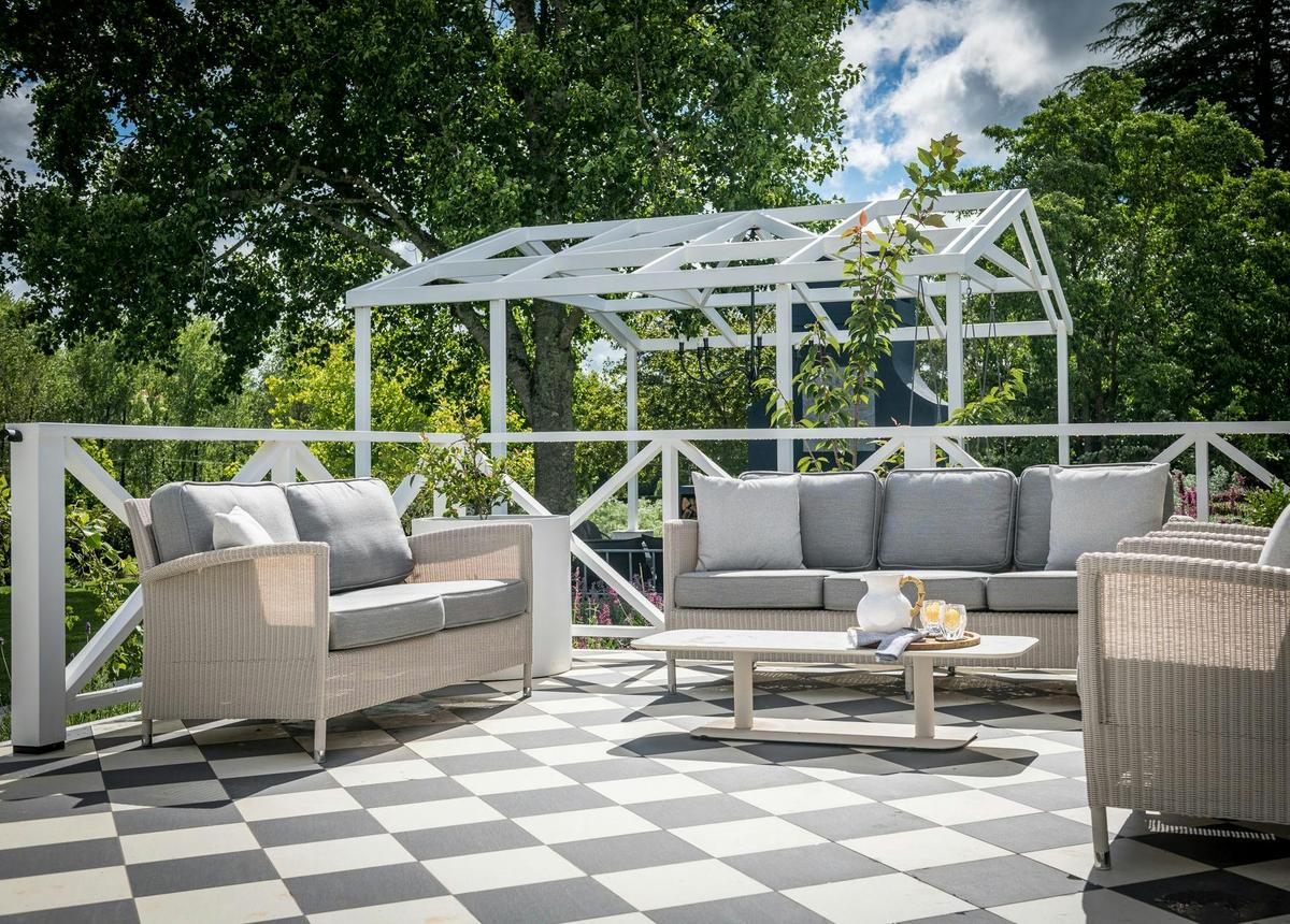 One of several outdoor entertaining spaces at Isca House.