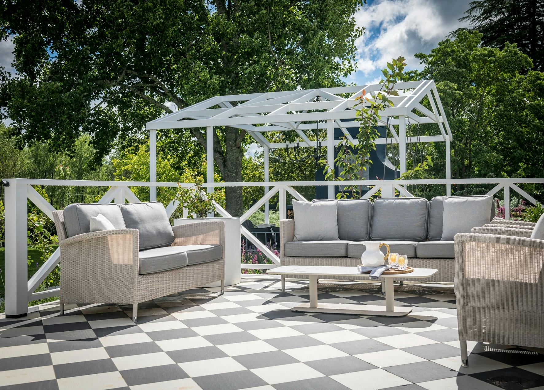 One of several outdoor entertaining spaces at Isca House.