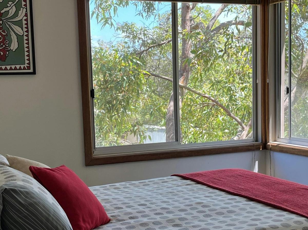 main bedroom in cottage