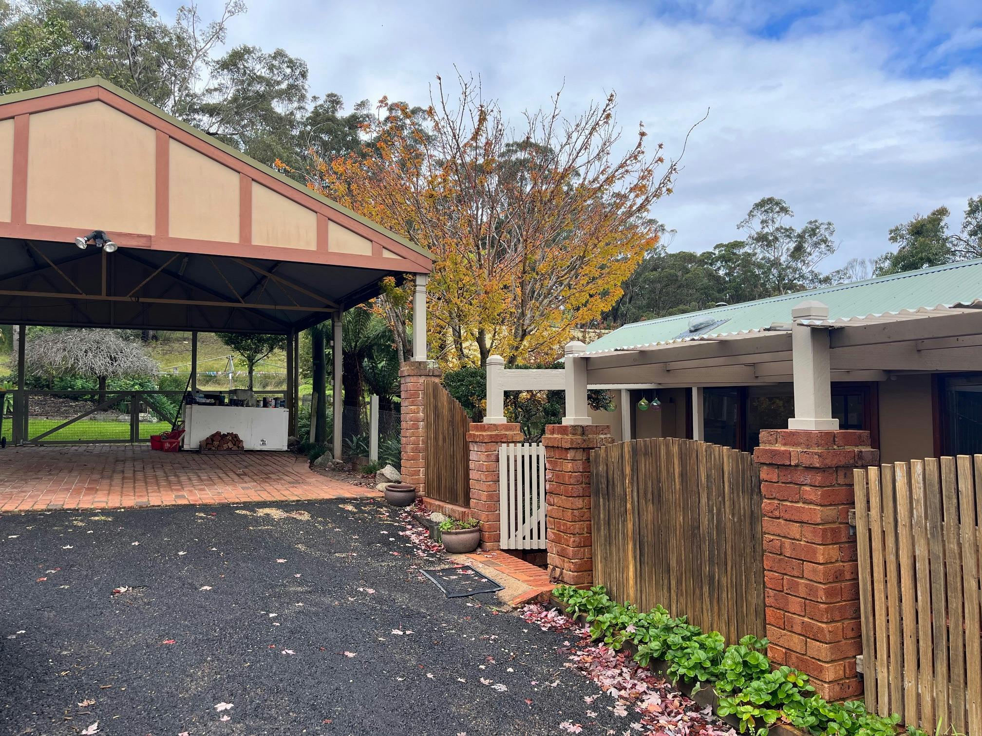 house entry and carport