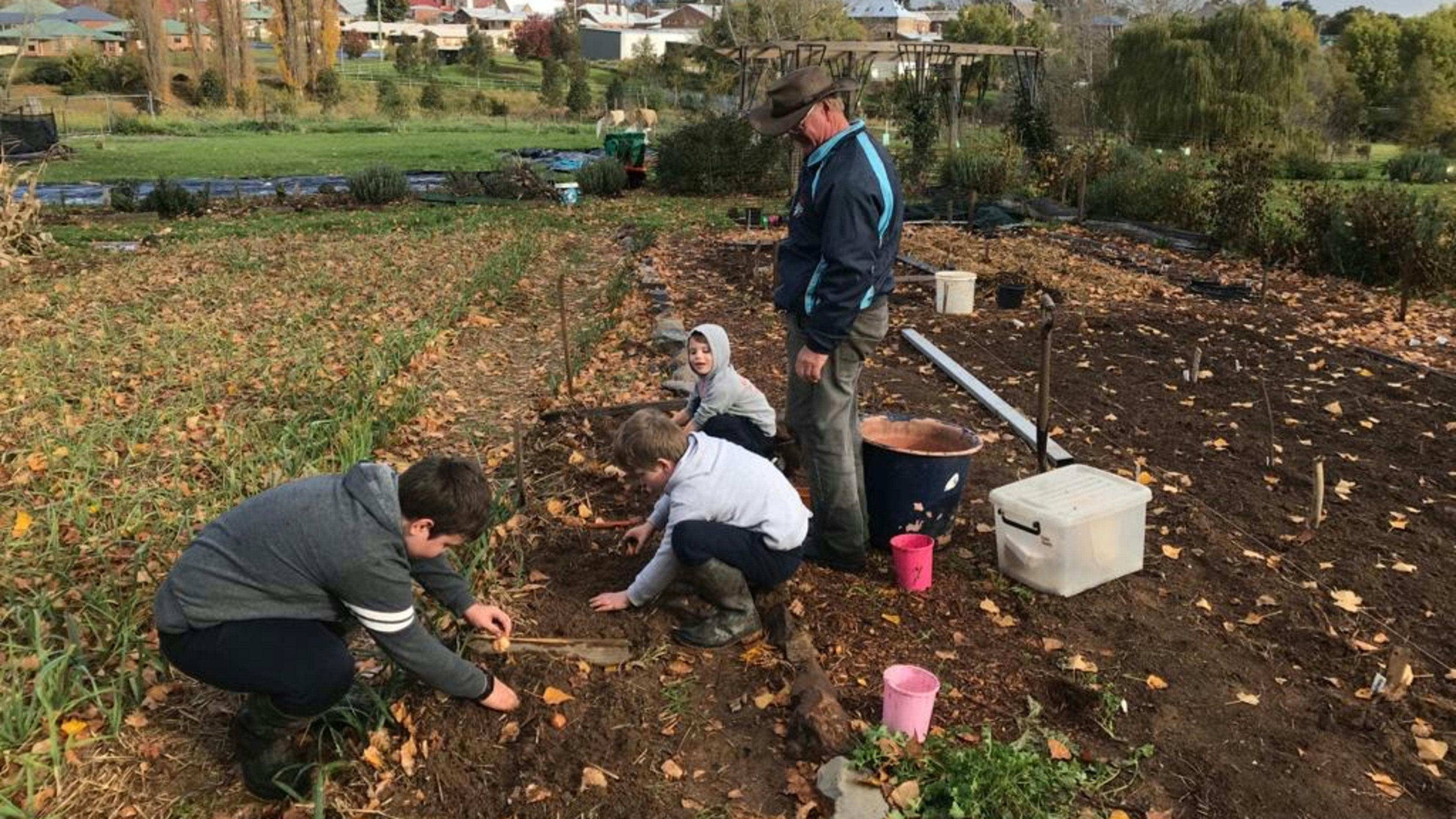 A great combo - camping and gardening. Particularly fun during harvest time!