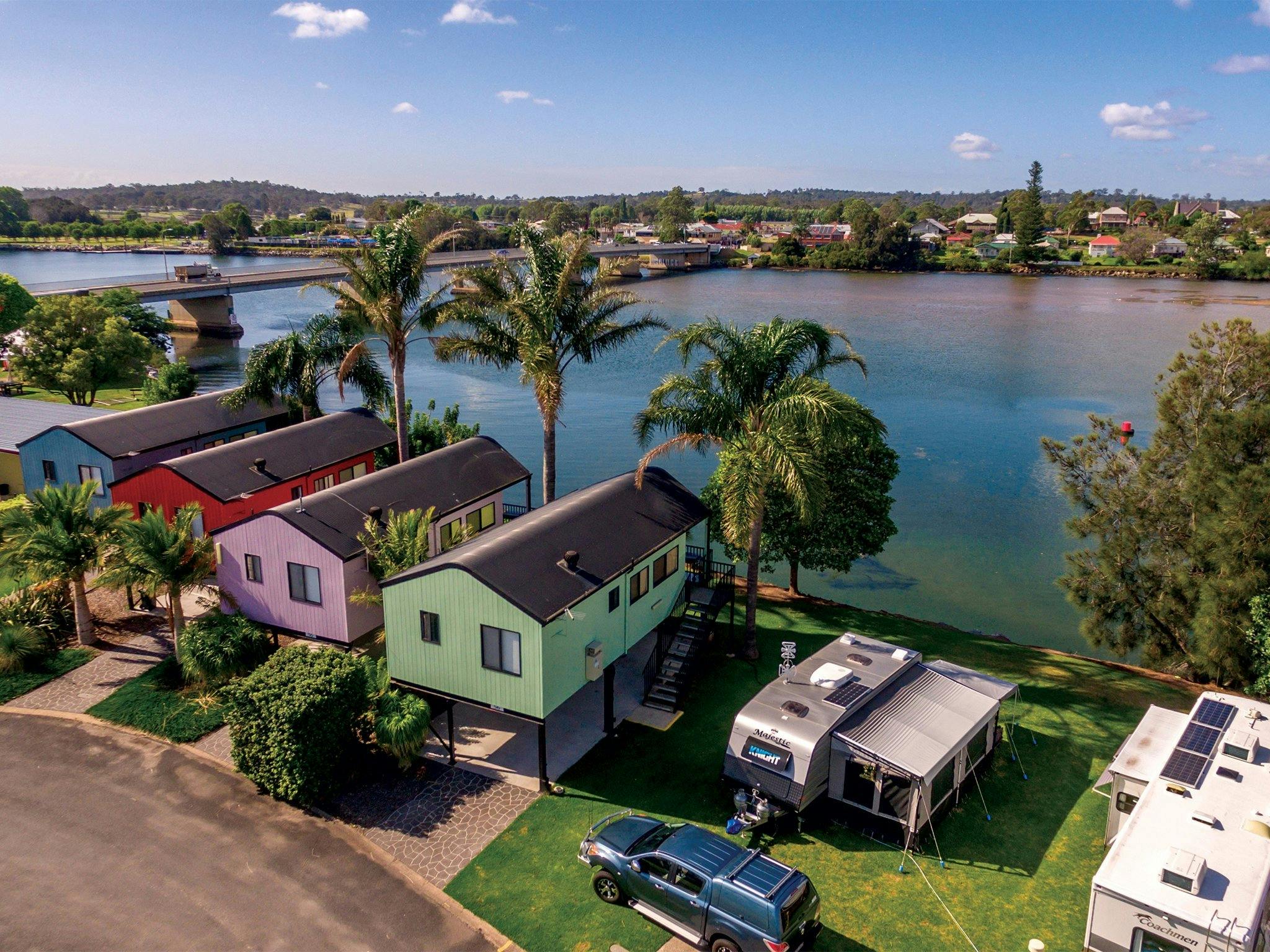 What a view - Powered sites on the rivers edge!