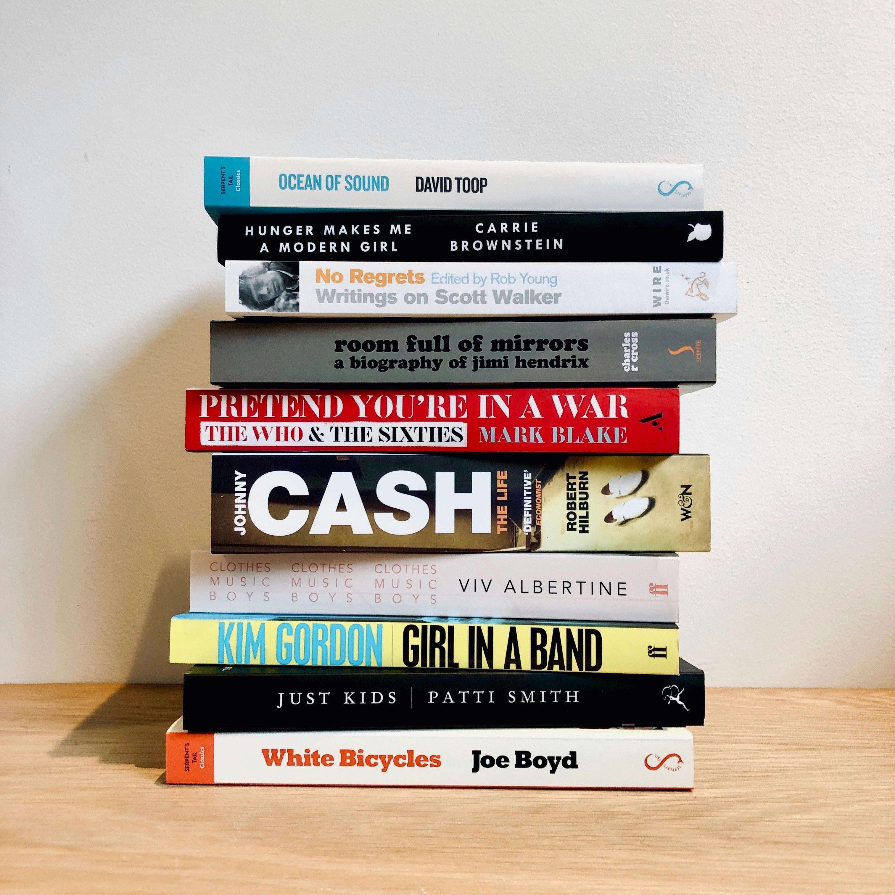 music book stack in-store at Abicus