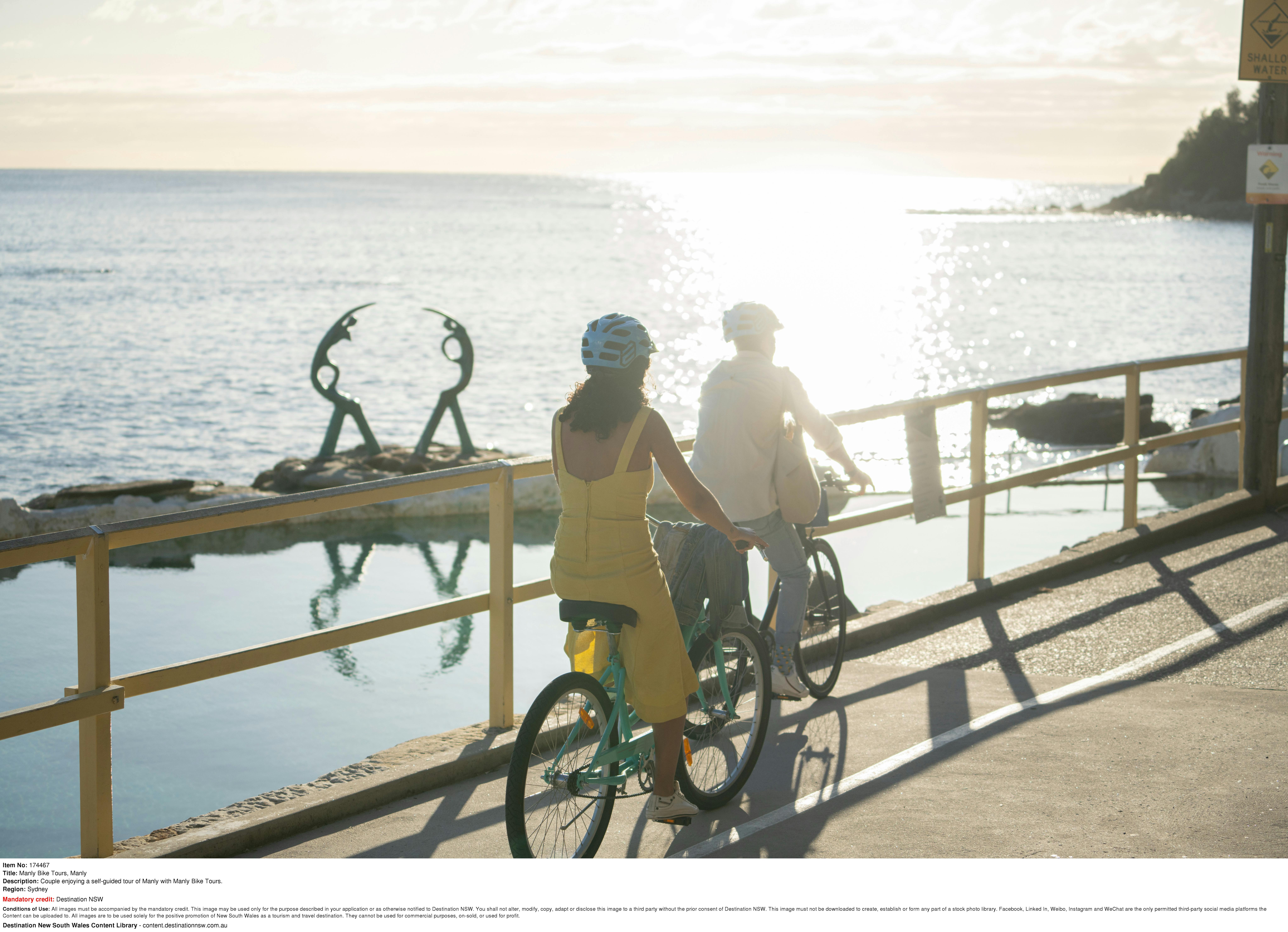 Bike riding past Fairy Bower pool