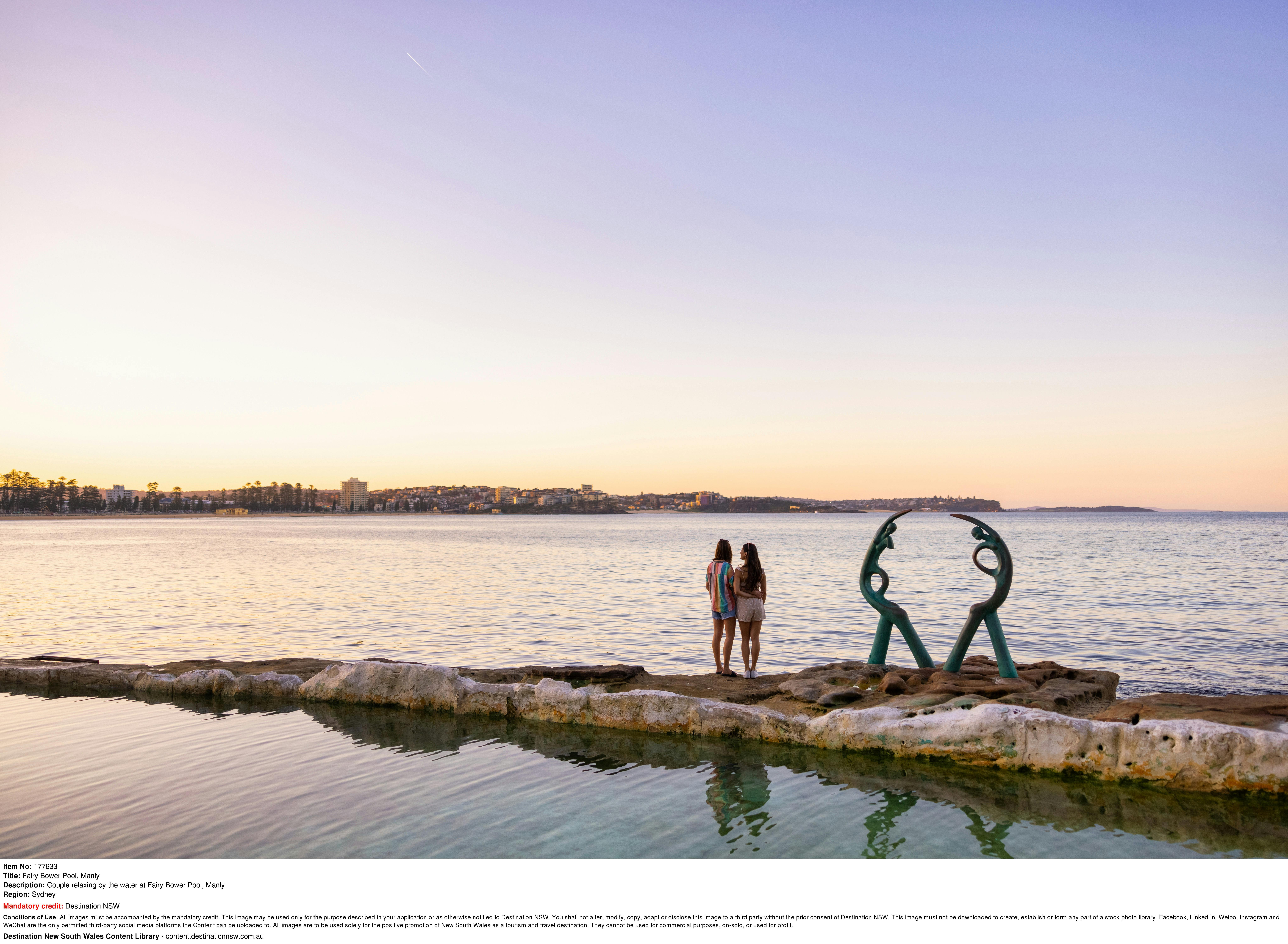 Fairy Bower pool at Sunset