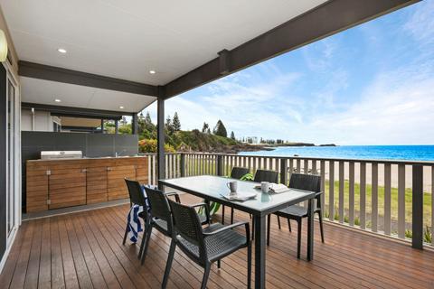 Large balcony with BBQ and full Beach front view