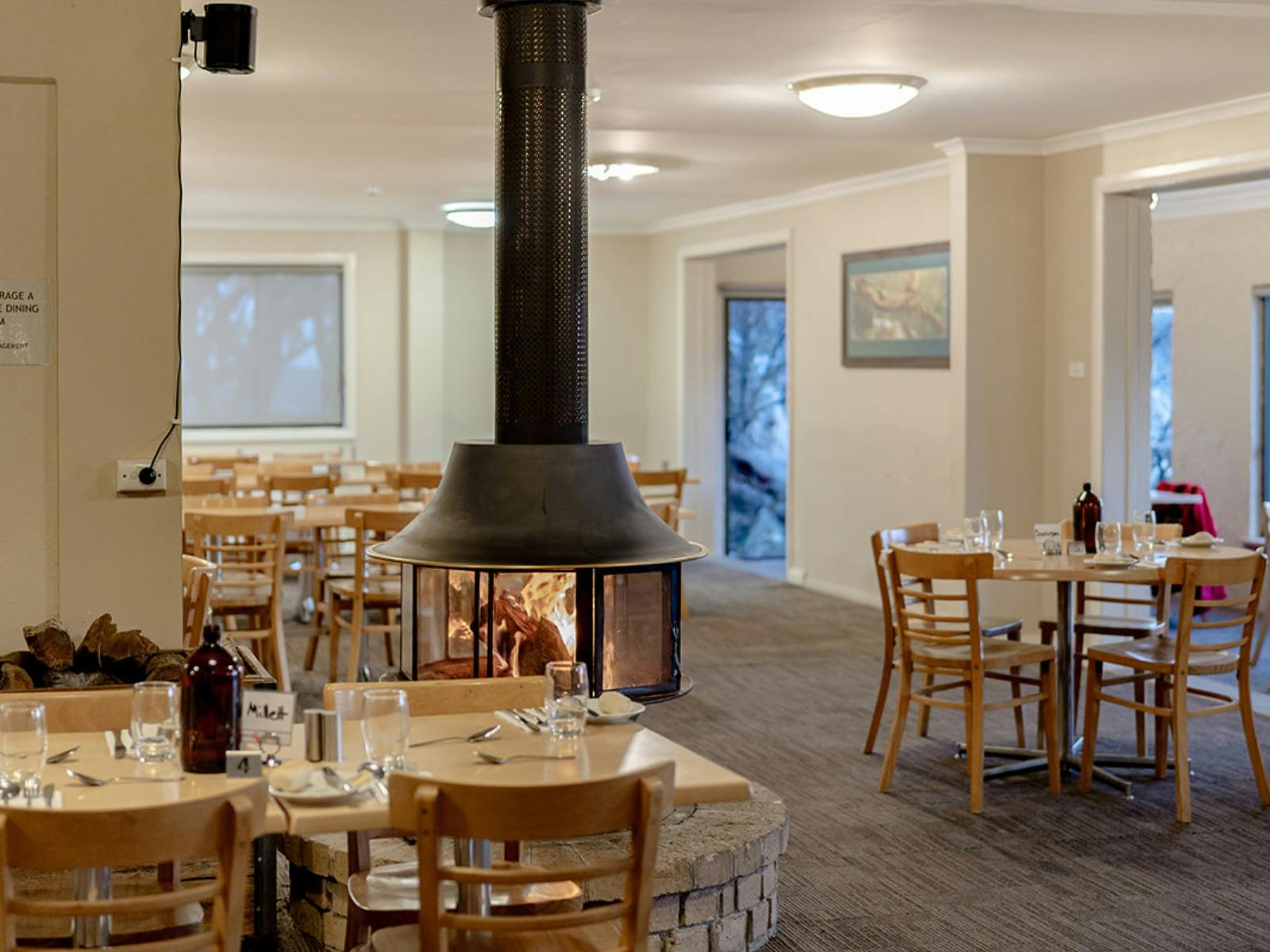 Matterhorn Lodge Dining Room Fireplace