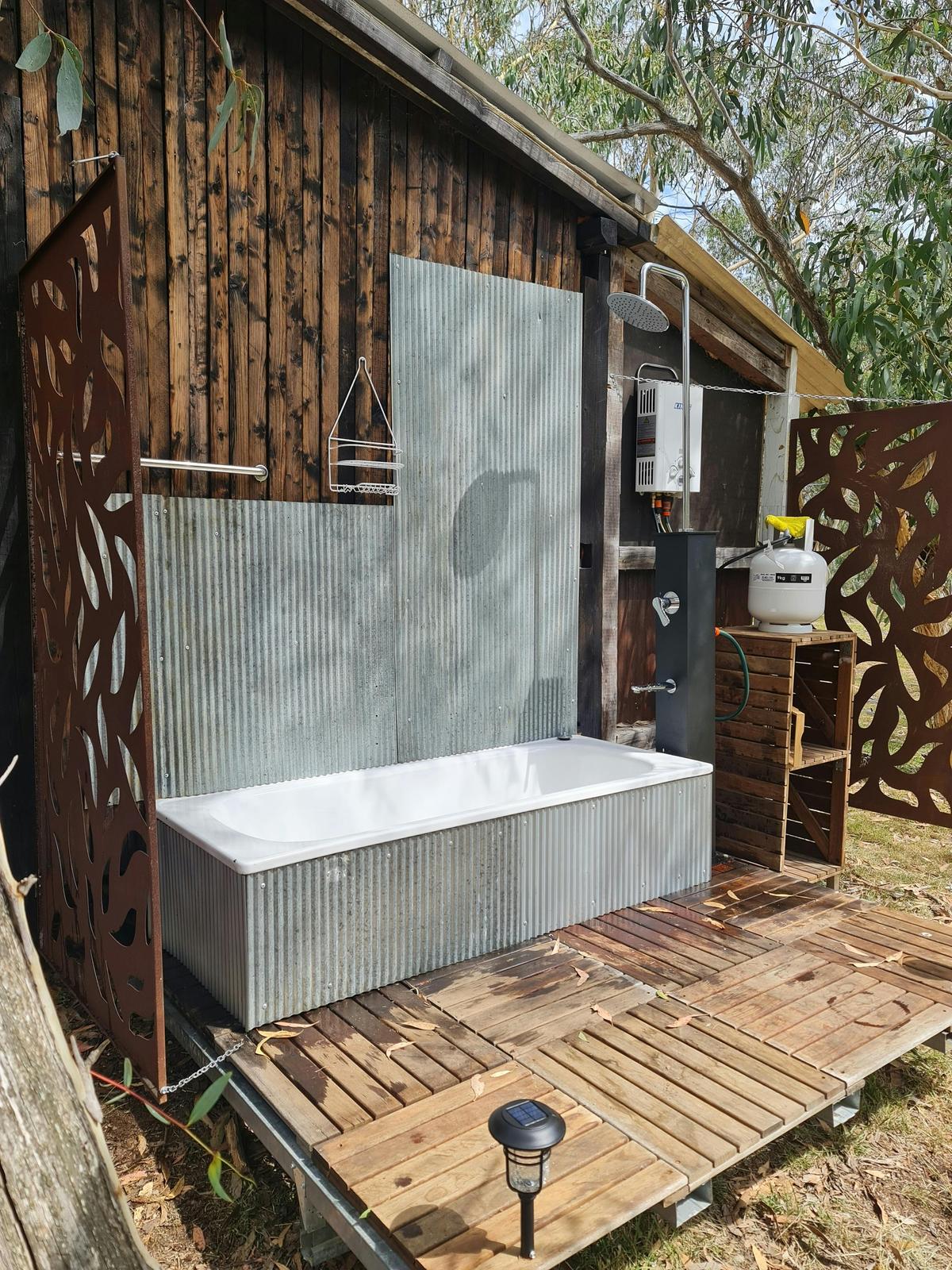 Outdoor moonbath/shower