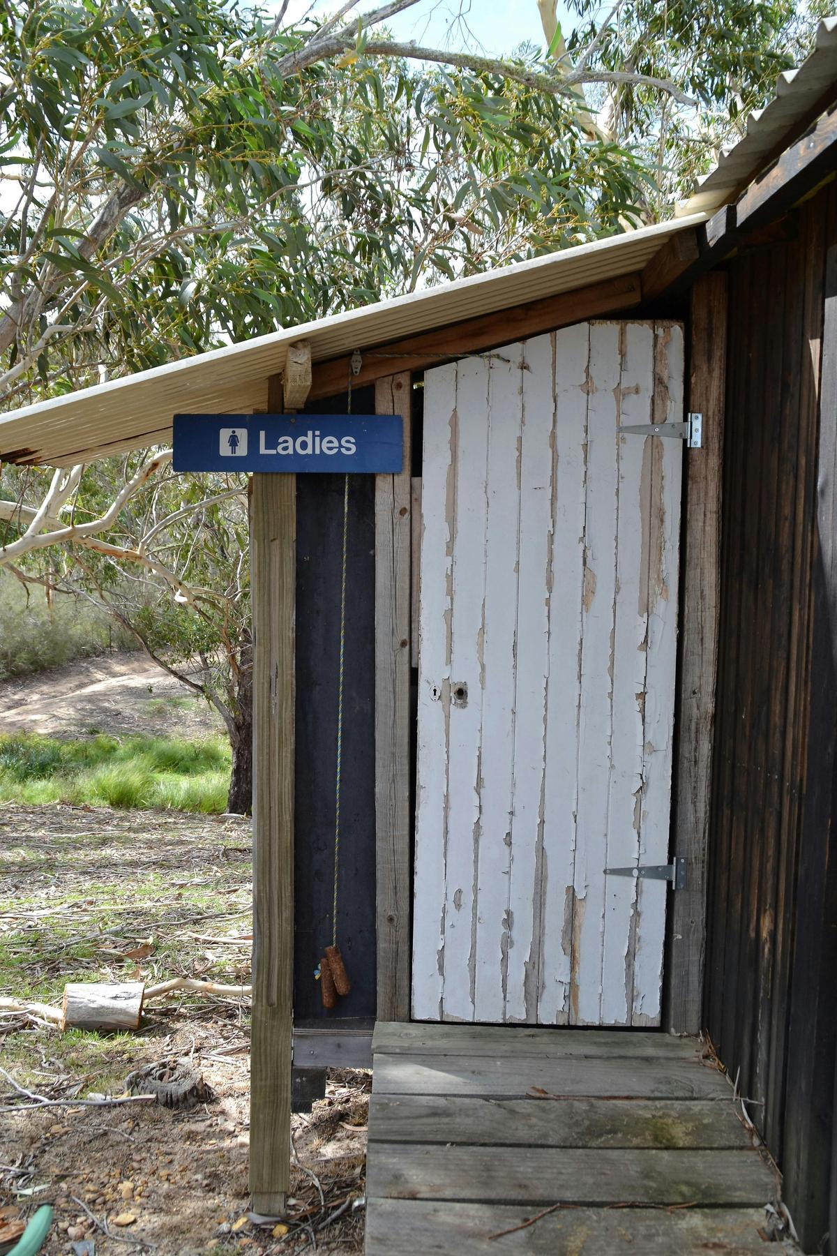 Rudimentary outdoor toilet