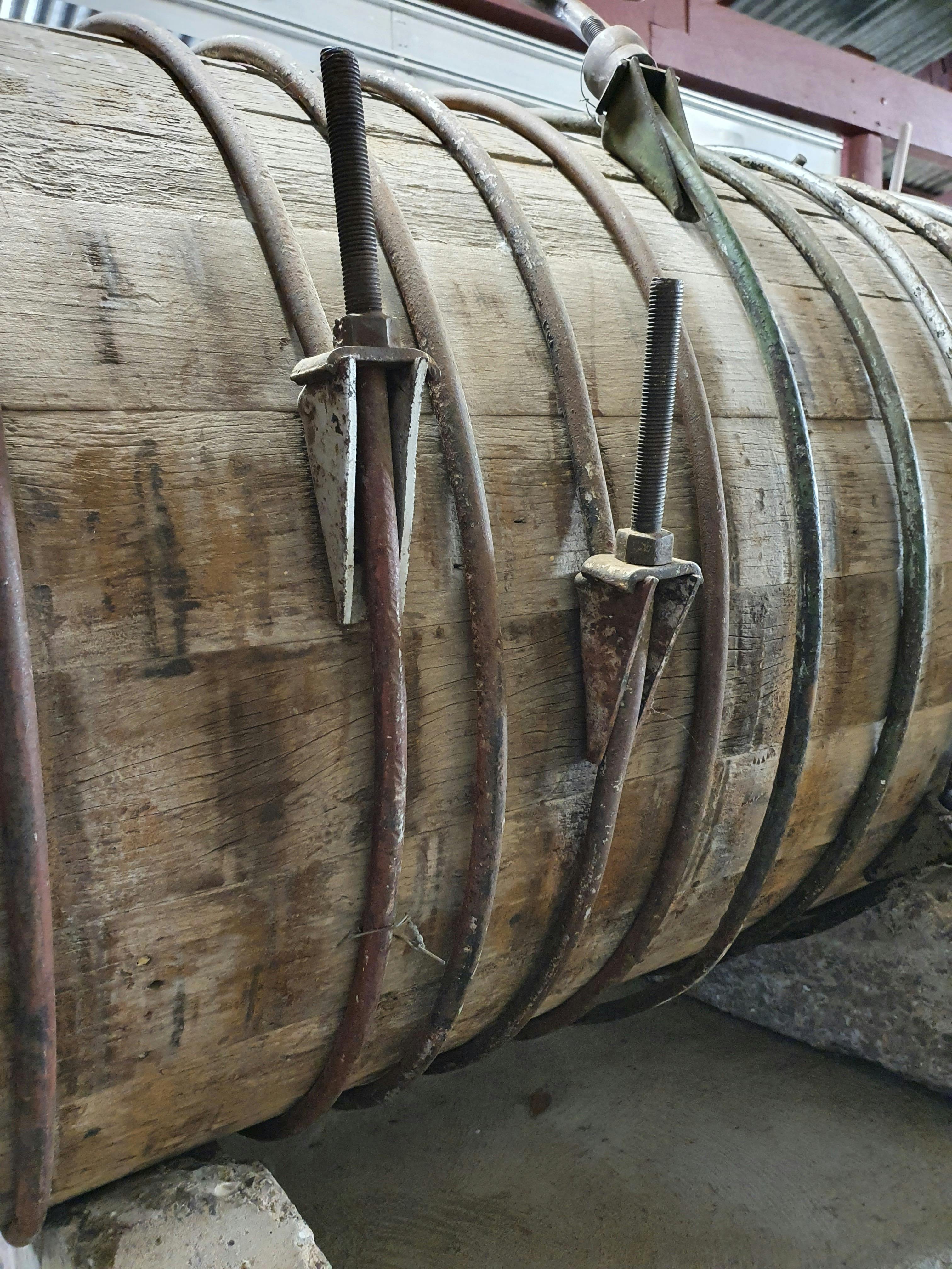 Dungog Museum old wooden pipe line