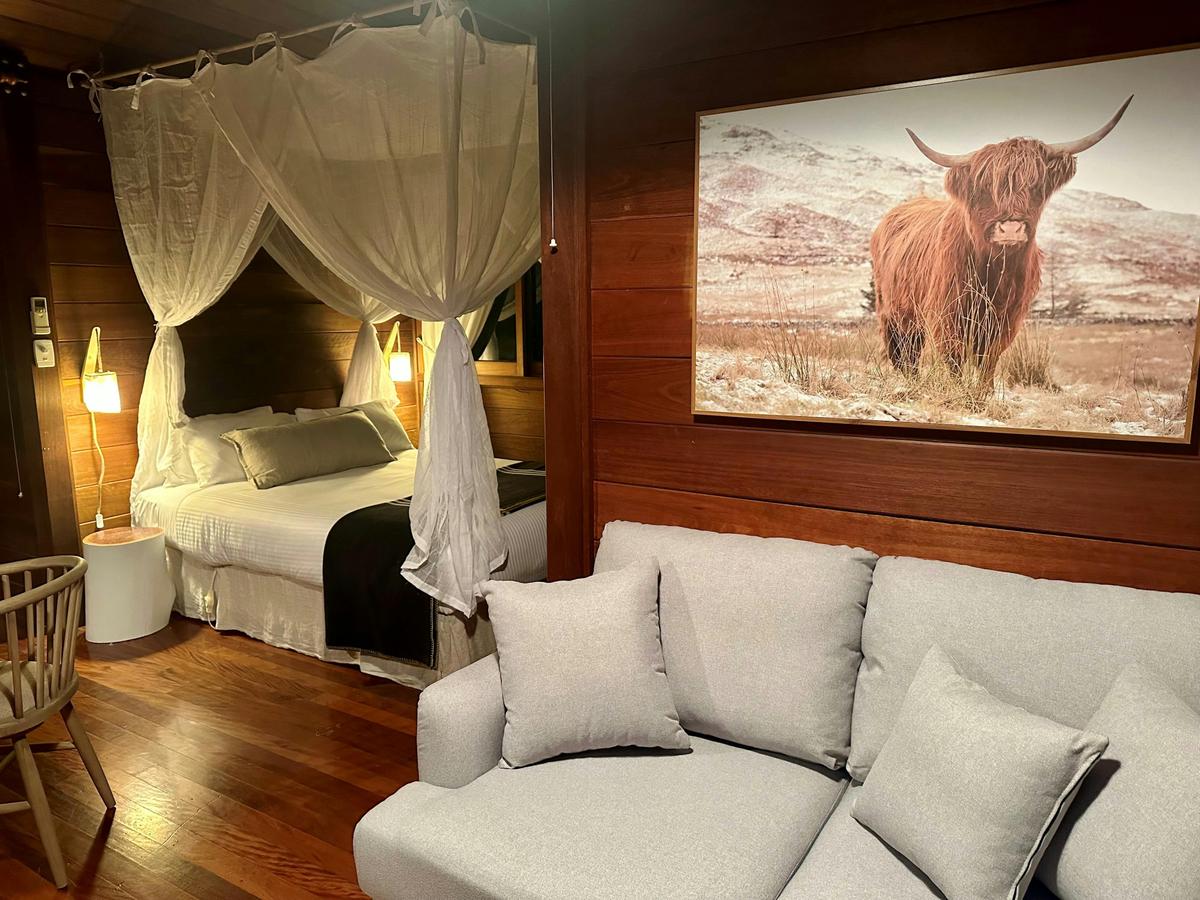 Open living & canopy bed