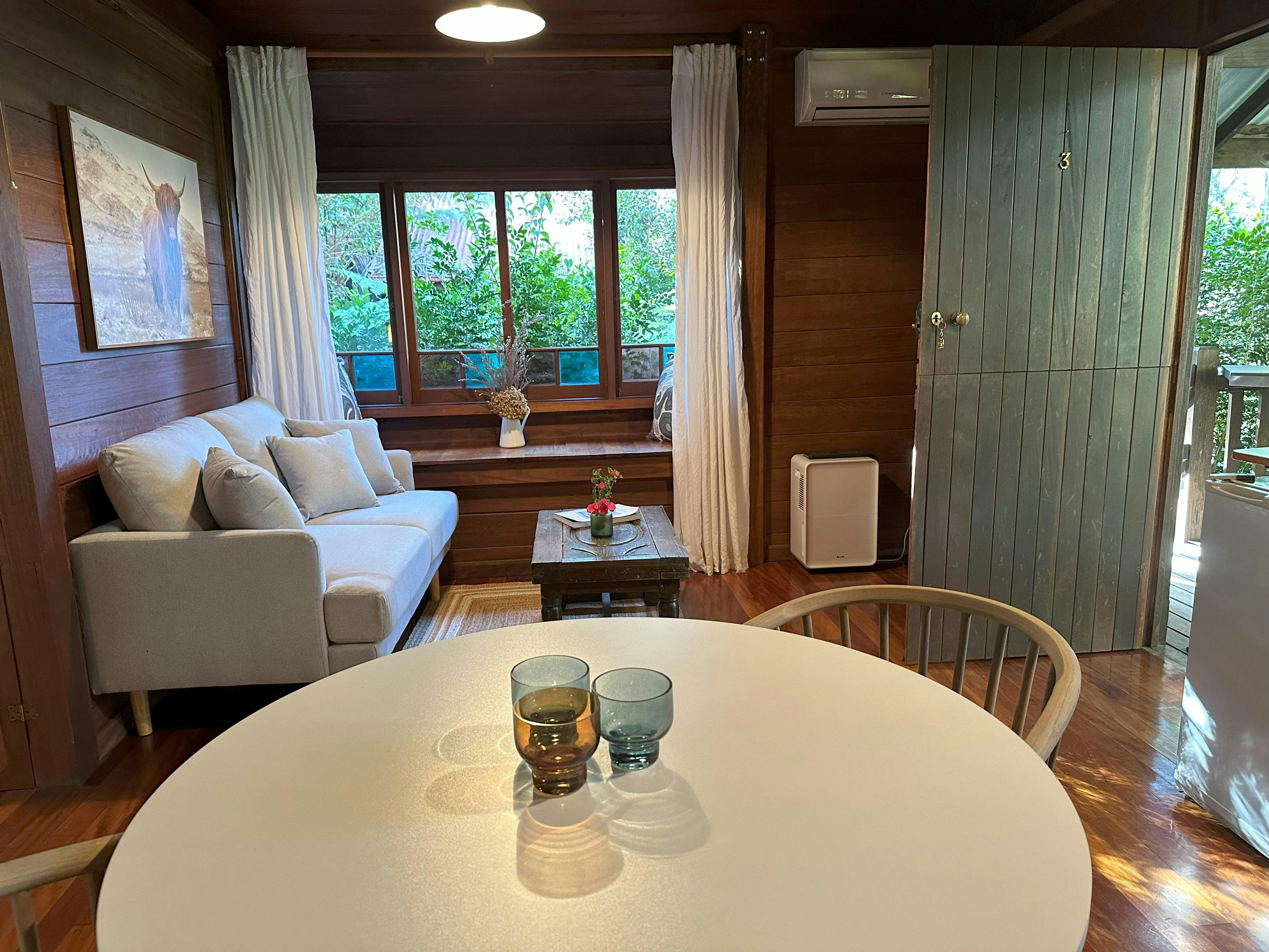 Cabin dining and living area