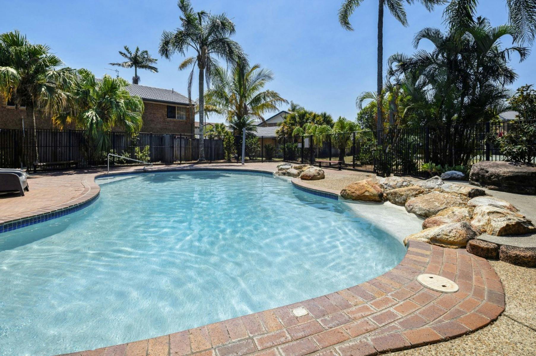A quick Afternoon dip at the communal pool.