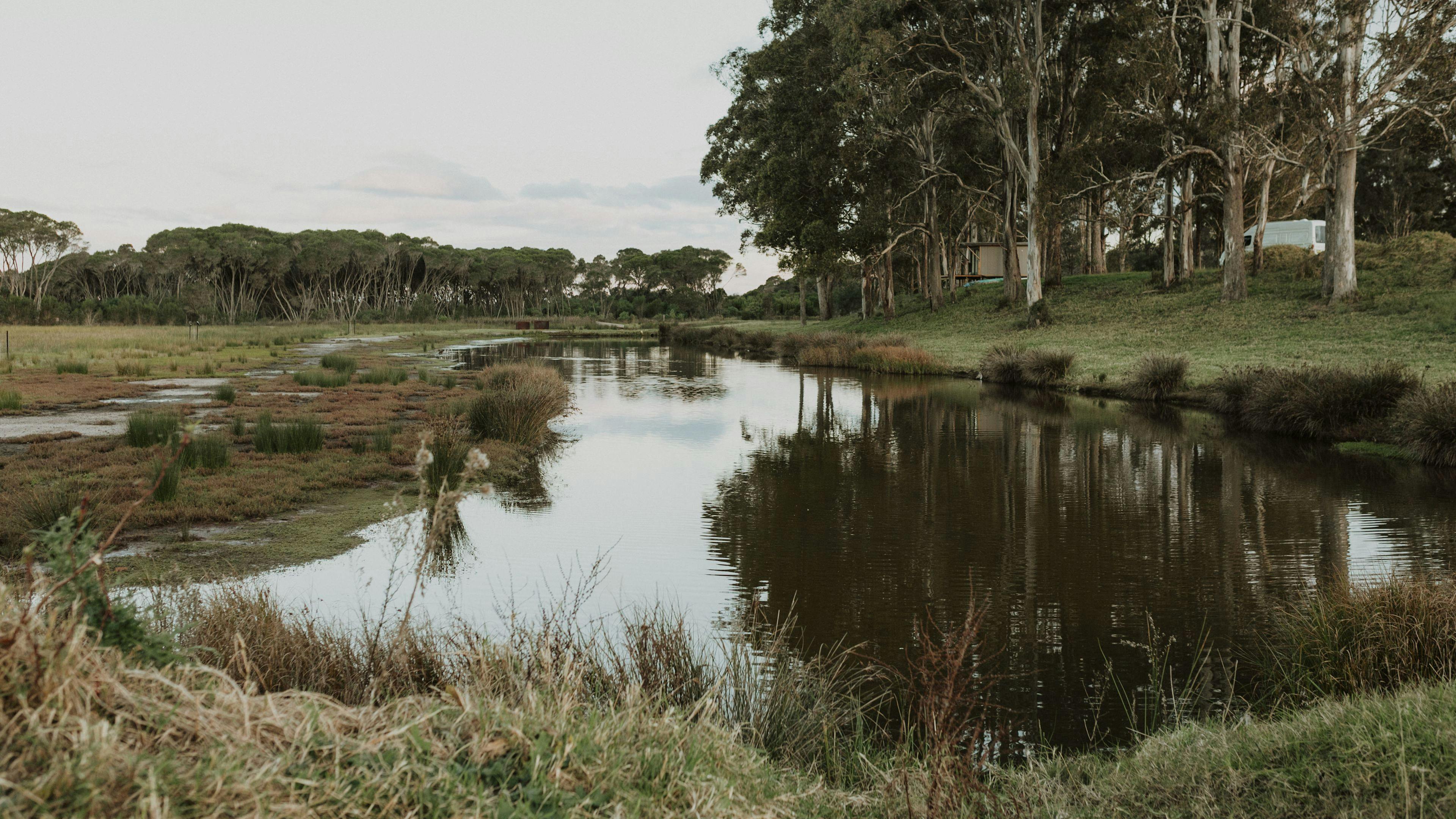 Overview of the property and one campsite on the top right.