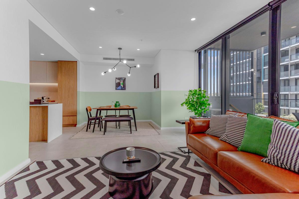 Living Room- One bedroom Apartment