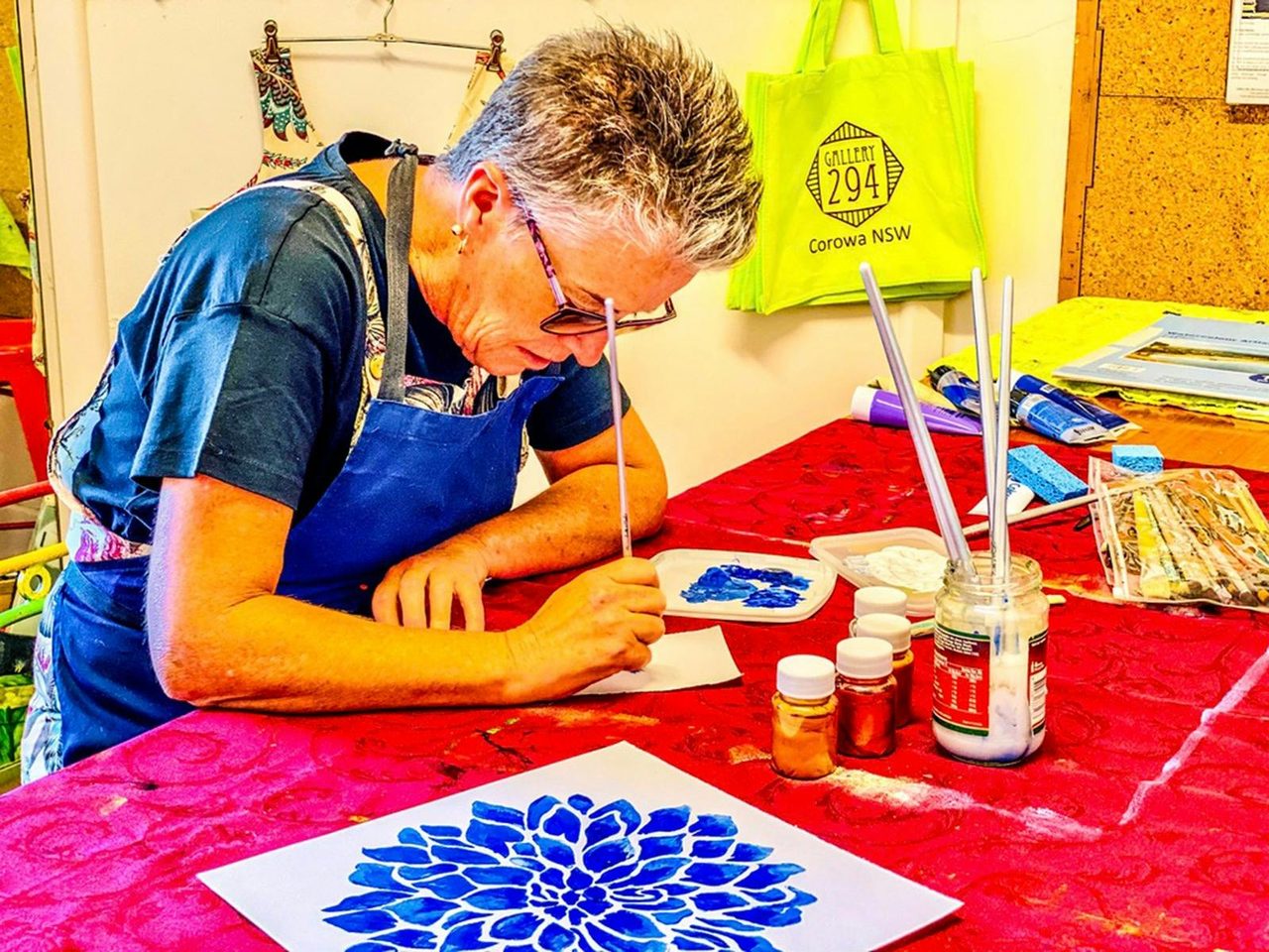 Local Artist hard at work