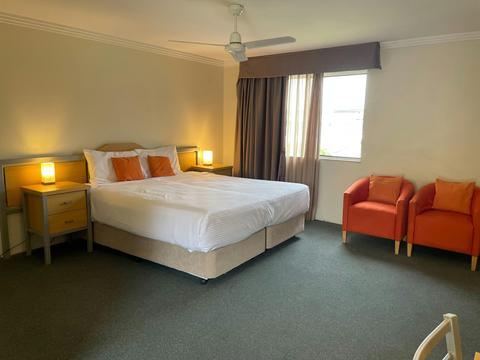 Our Easy Access has wheelchair access and holding bar in the shower area.