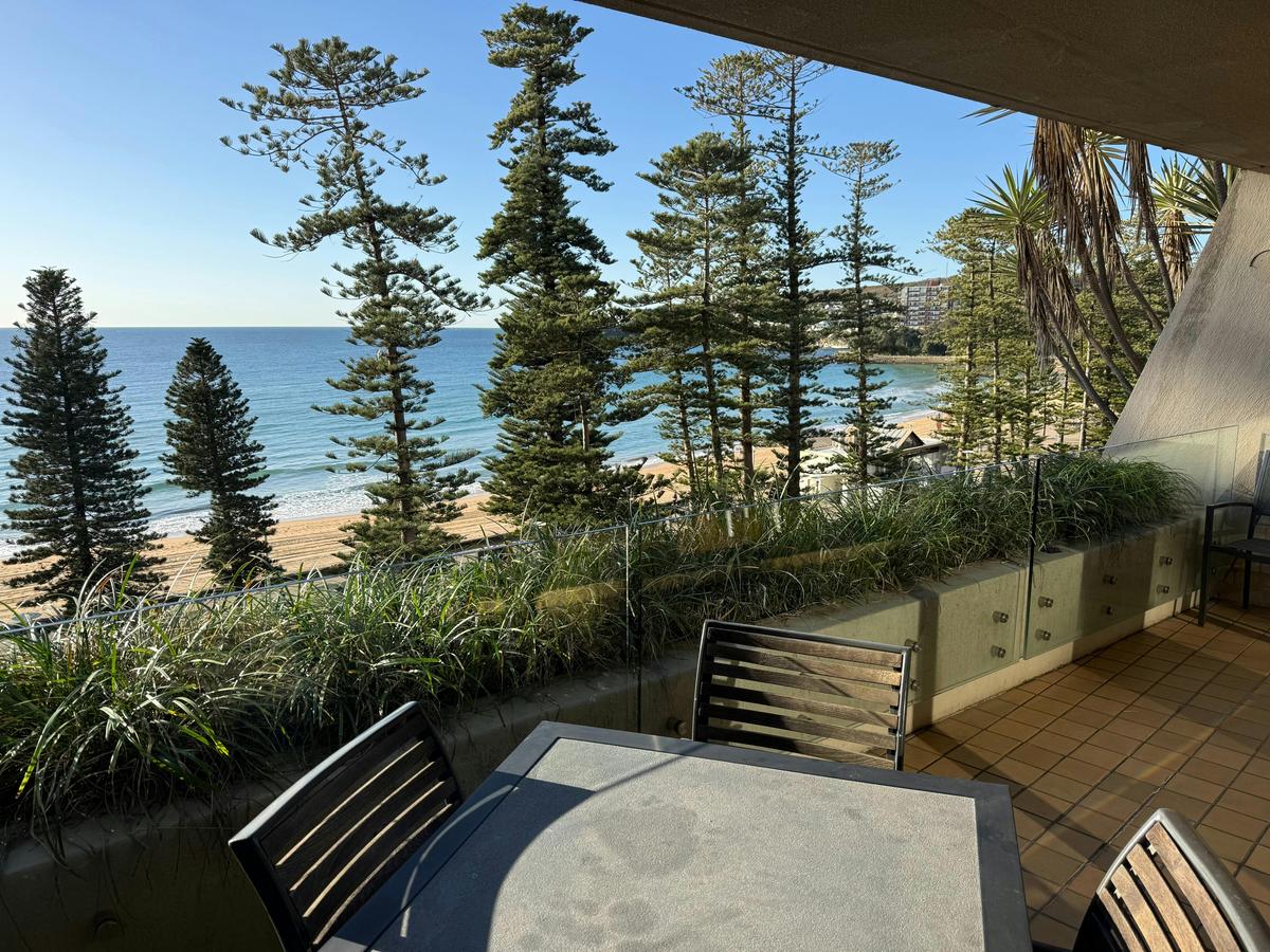 Balcony overlooking Manly Beach