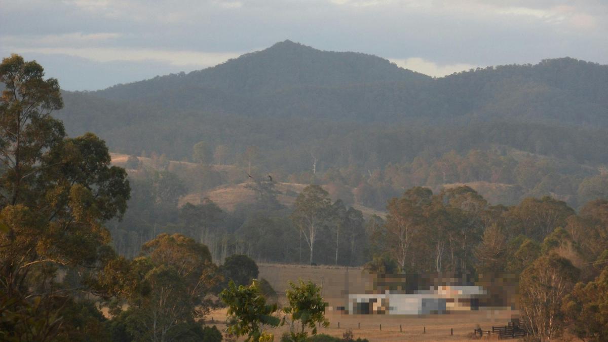 Mungay Mountain to the north